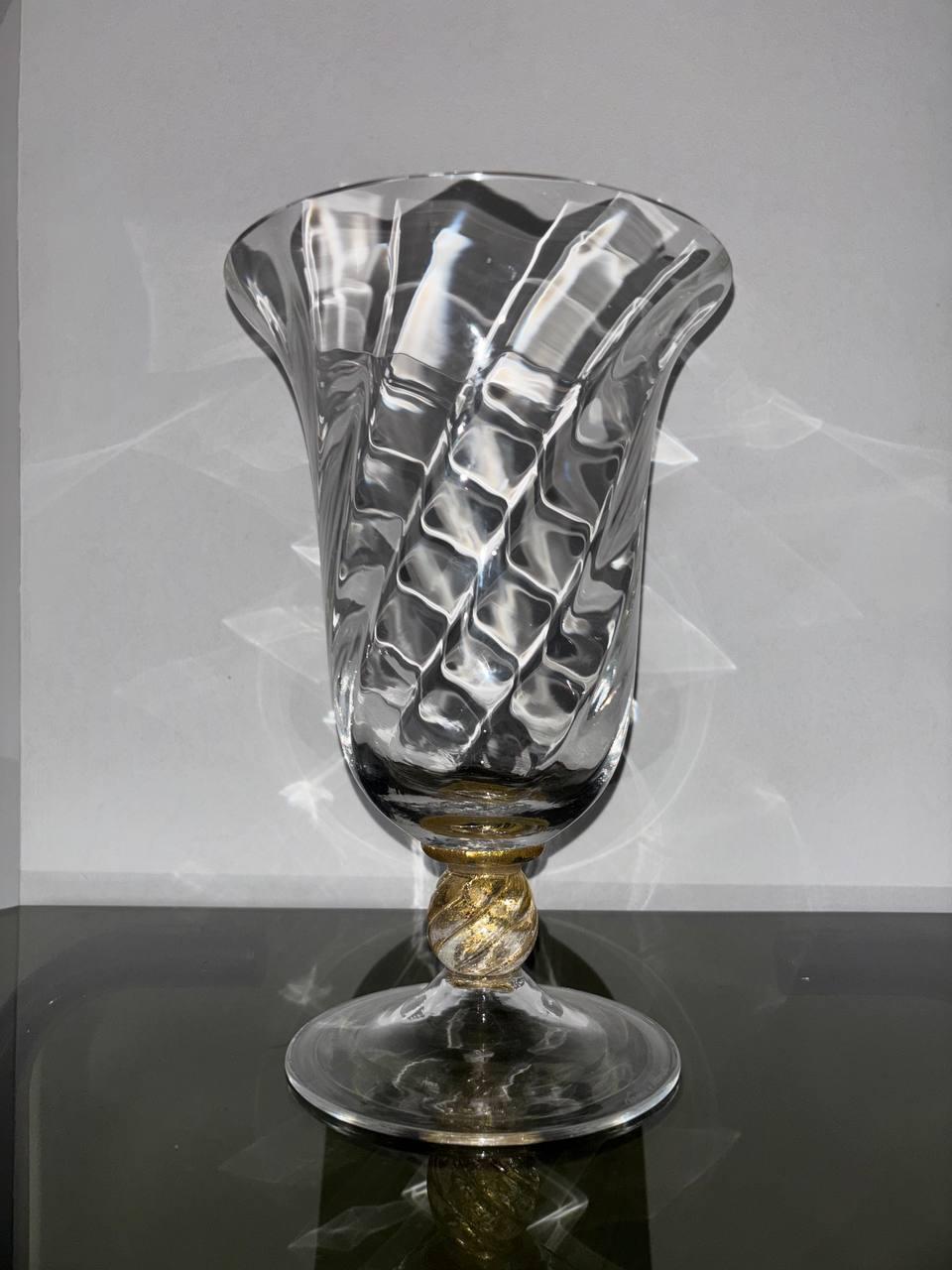 Jarrón firmado Nason Moretti en vidrio soplado de Murano, 1950. en venta 1