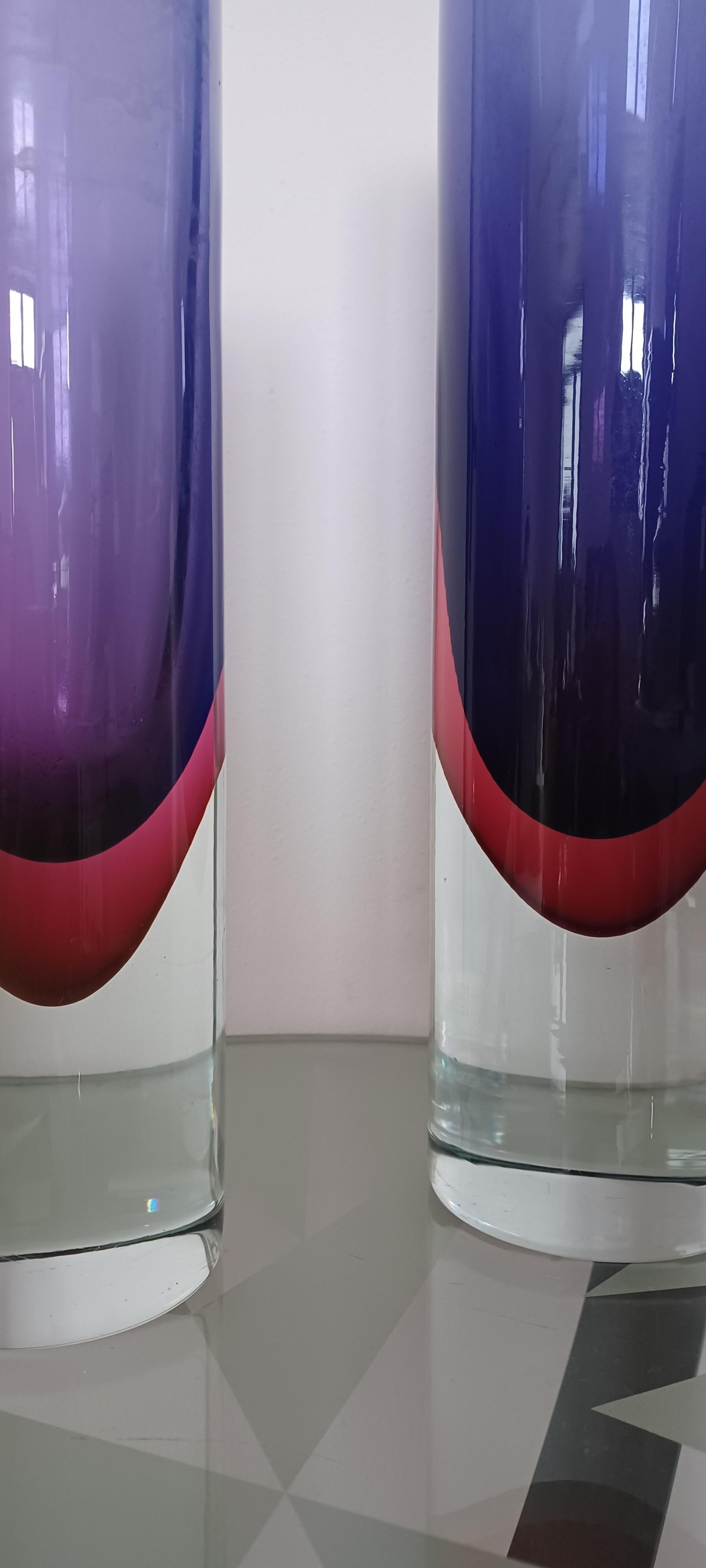 European Flavio Poli Seguso Murano Vase For Sale