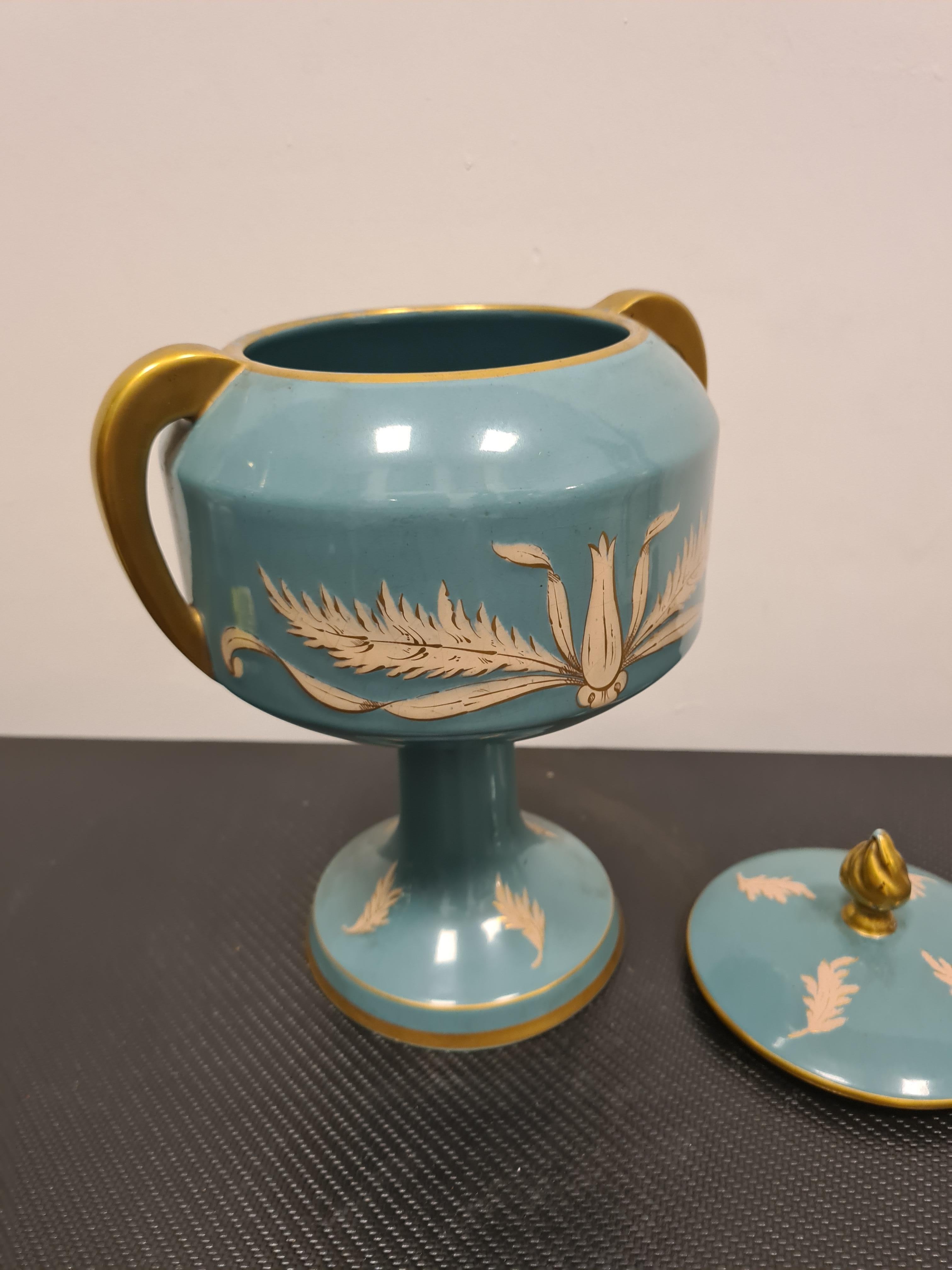 French art deco glazed ceramic vase early 1900' For Sale 7