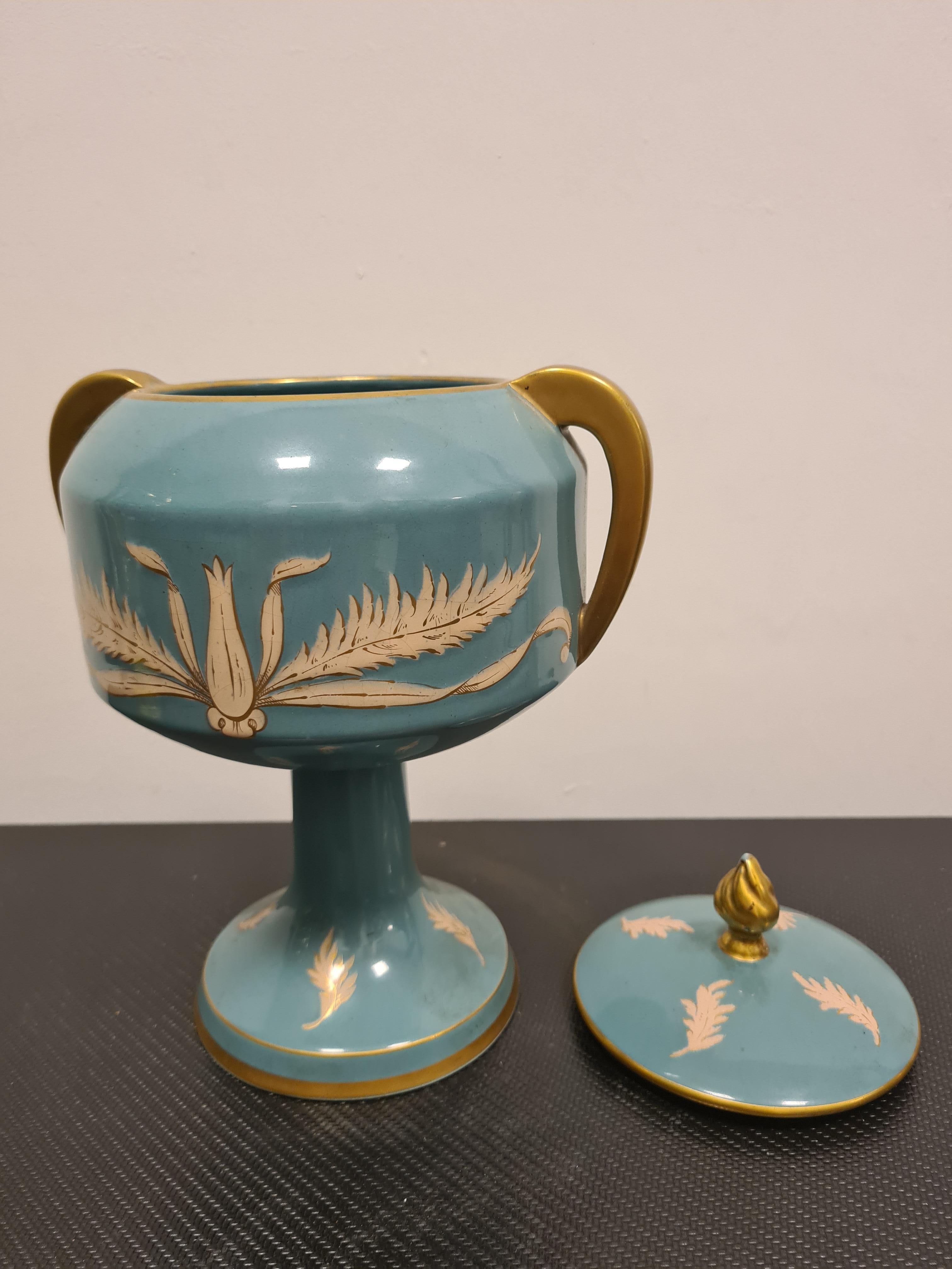 French art deco glazed ceramic vase early 1900' For Sale 9