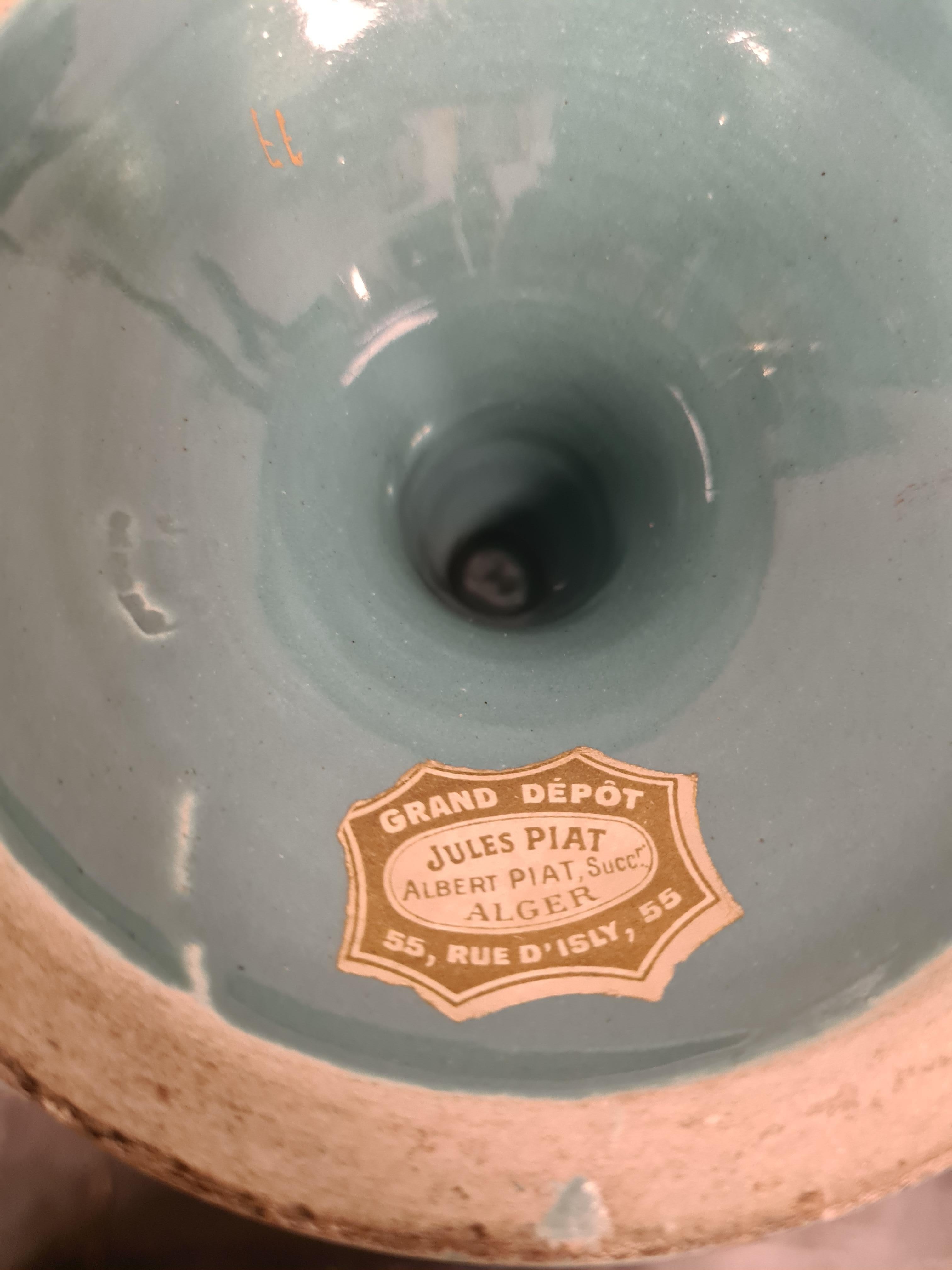 French art deco glazed ceramic vase early 1900' For Sale 11