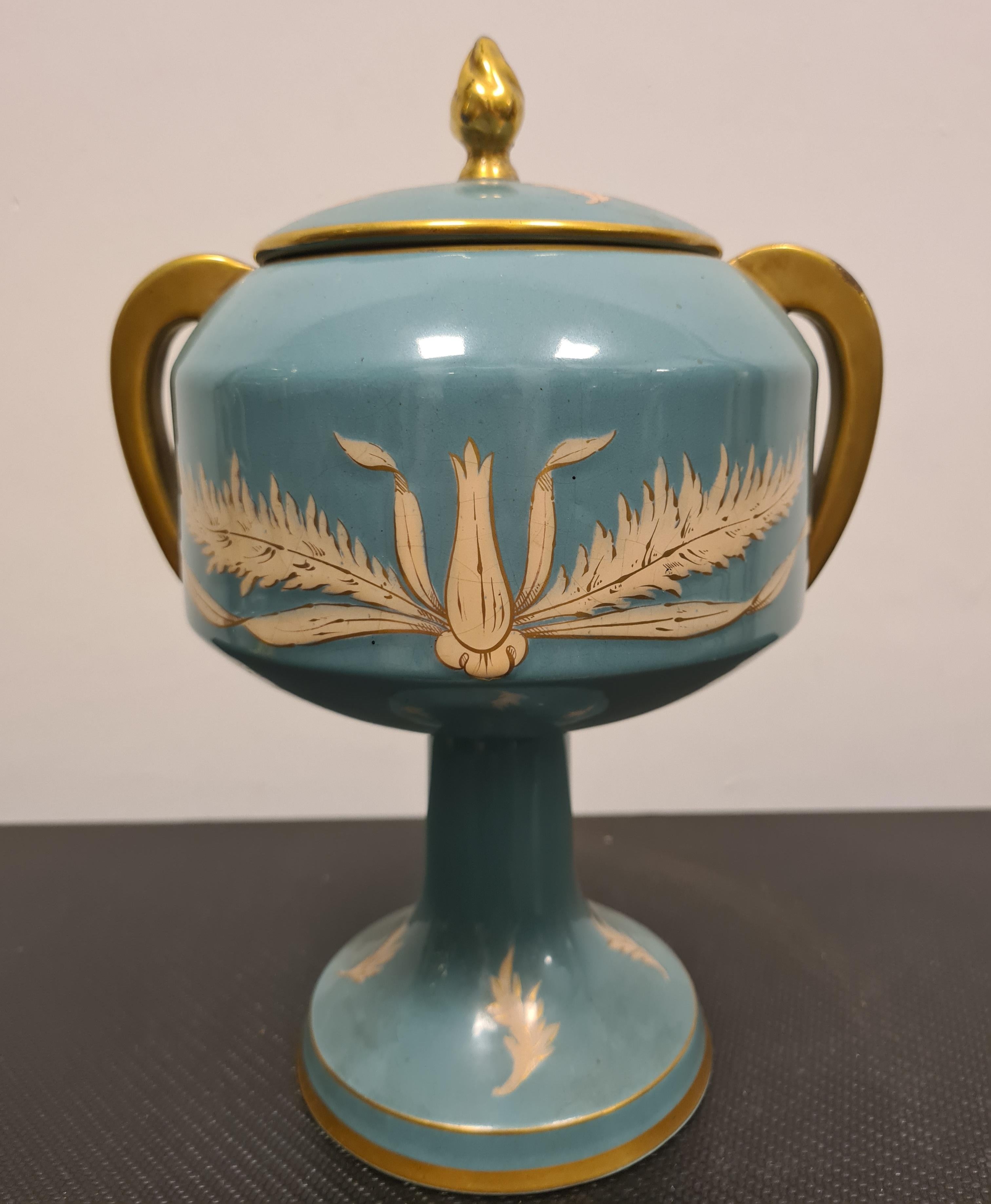 French art deco glazed ceramic vase early 1900' In Good Condition For Sale In Torino, IT