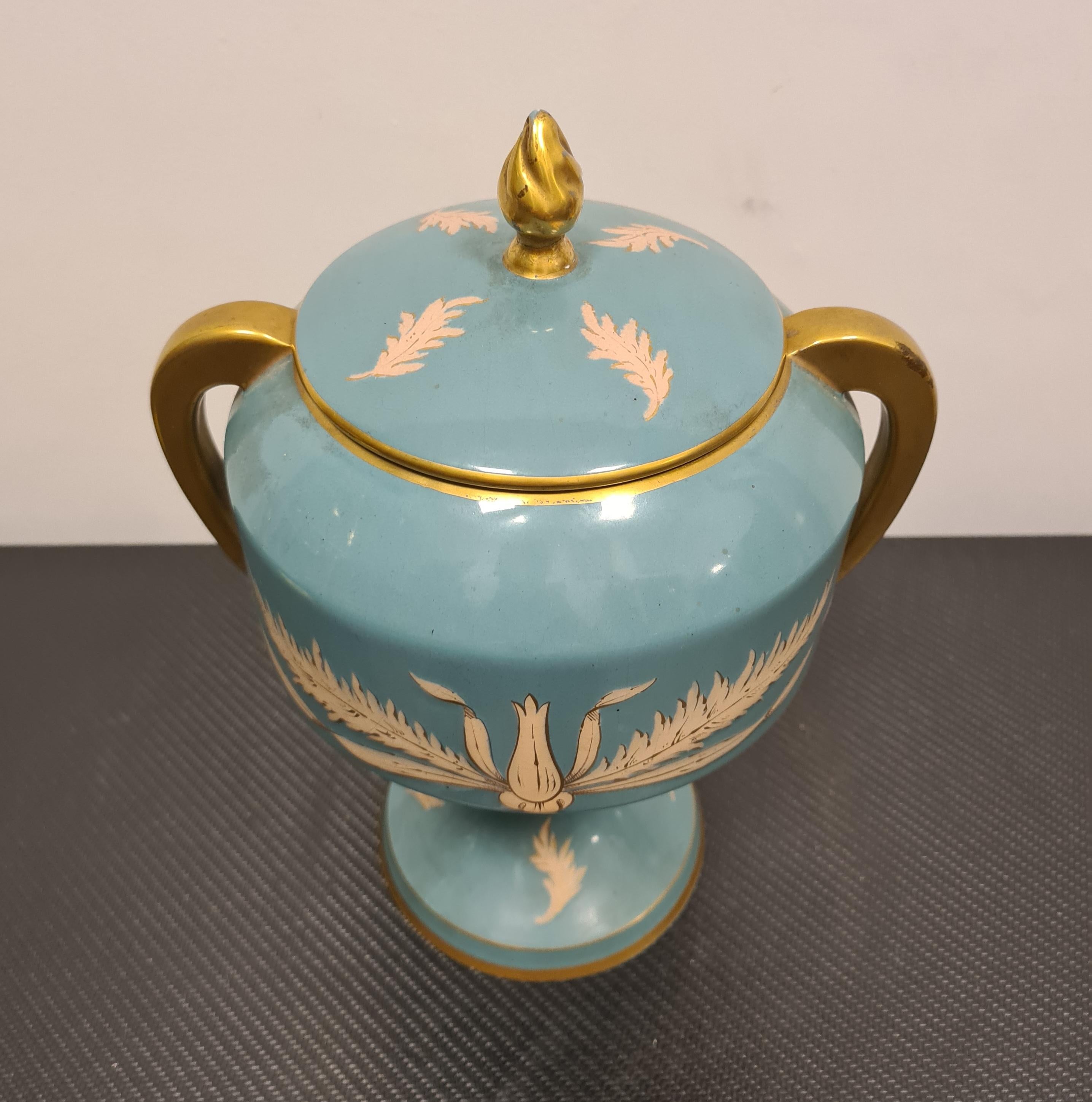 Early 20th Century French art deco glazed ceramic vase early 1900' For Sale