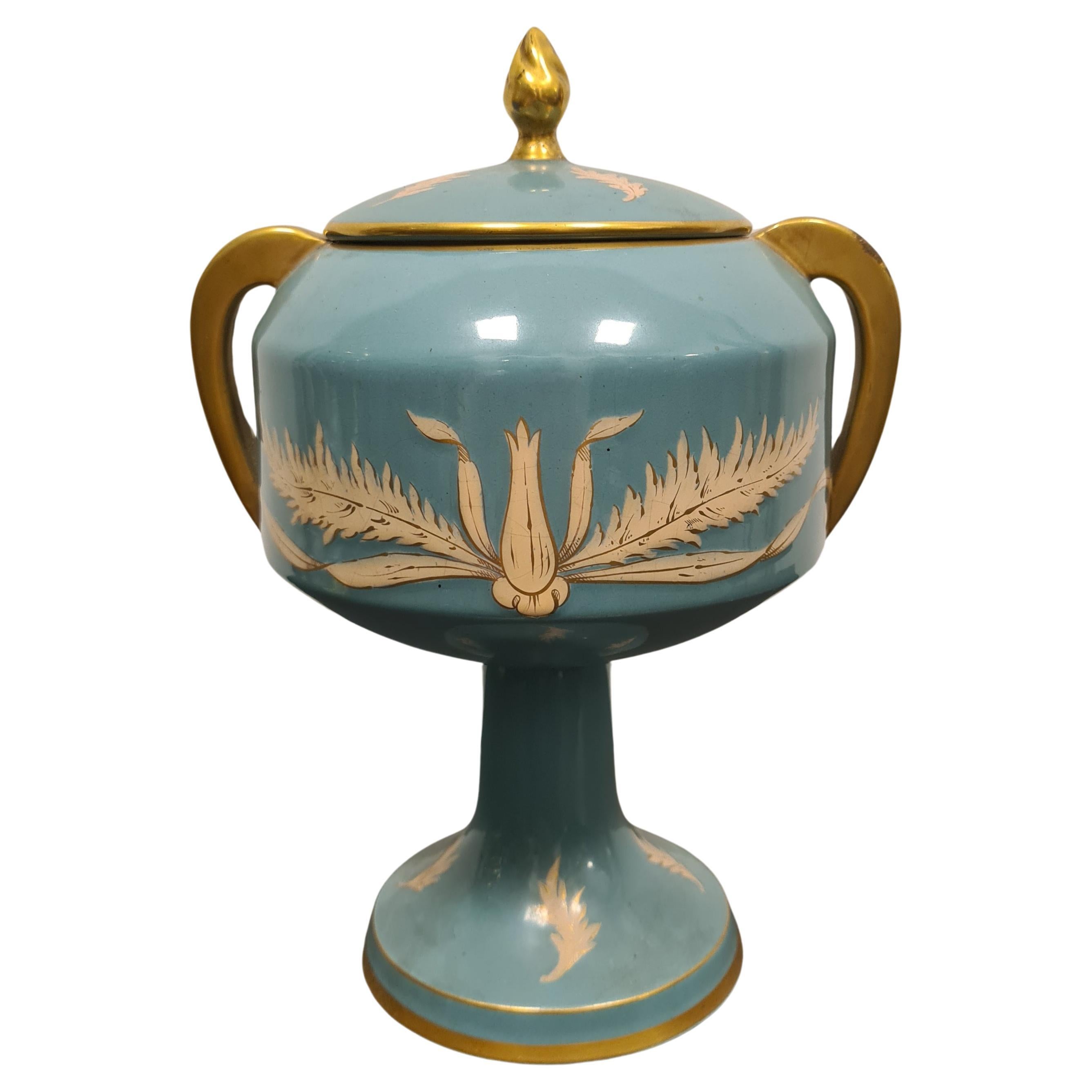 French art deco glazed ceramic vase early 1900'