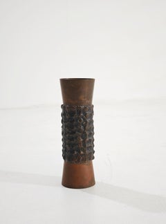 Vaso in bronzo stile Brutalista Produzione Italia 1960 Mid-Century Modern