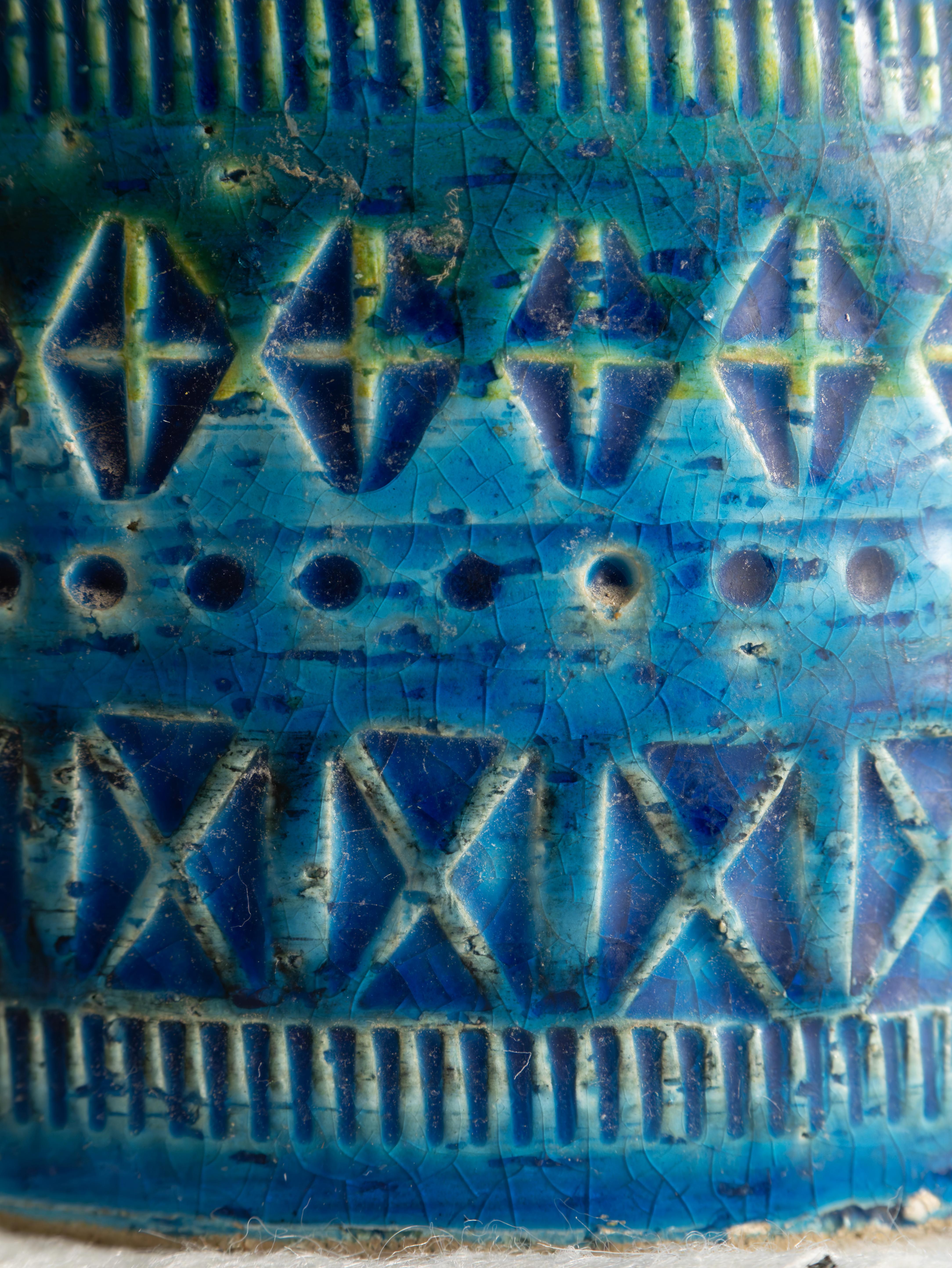 Vaso in ceramica blu di Montelupo e Londi del Medioevo per Bitossi, Anni '60 In condizioni buone in vendita a Bastia Umbra, IT