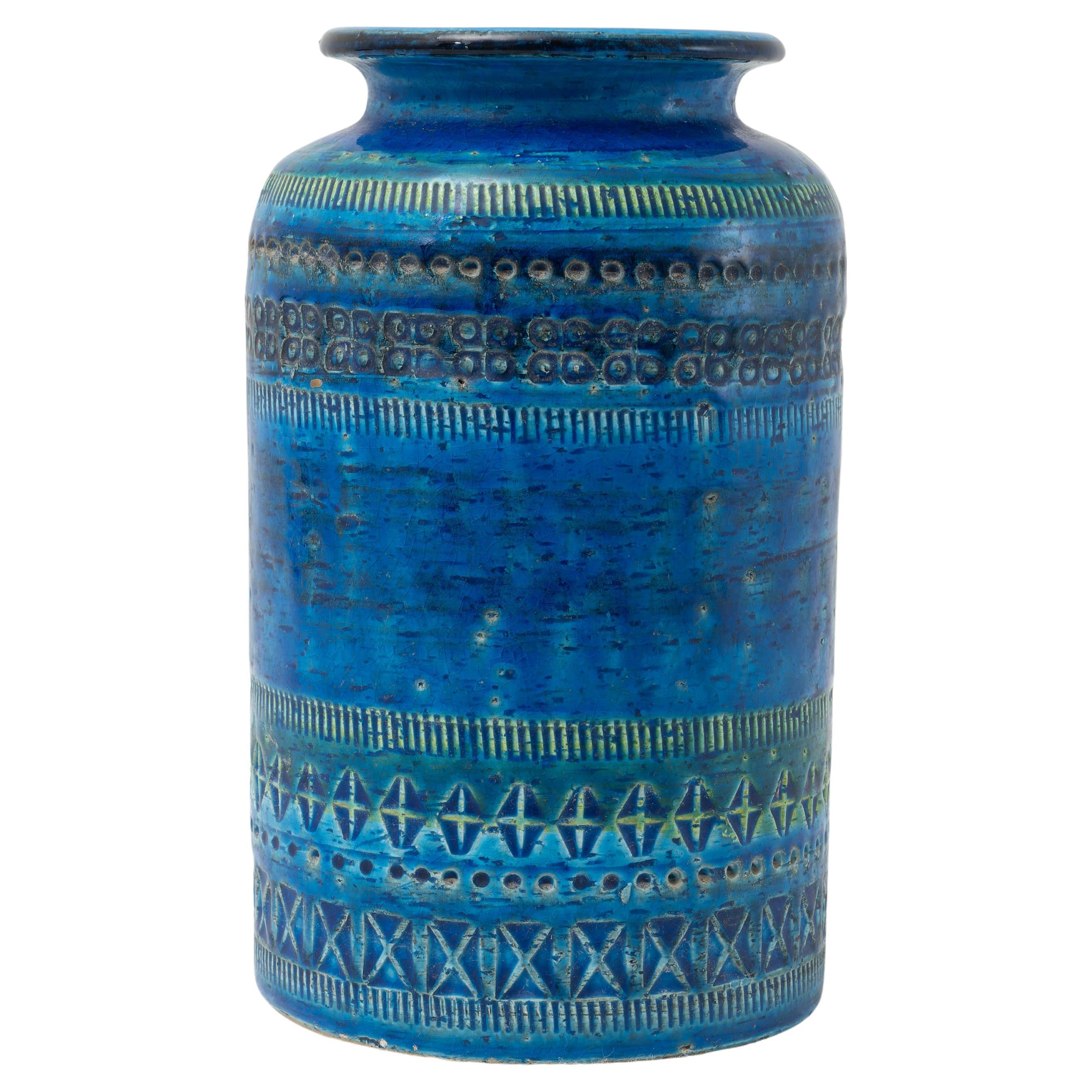Vaso in ceramica blu di Montelupo e Londi del Medioevo per Bitossi, Anni '60 in vendita