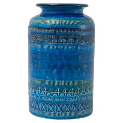 Vaso in ceramica blu di Montelupo e Londi del Medioevo per Bitossi, Anni '60