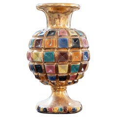 Jarrón de cerámica de colores 50s 60s