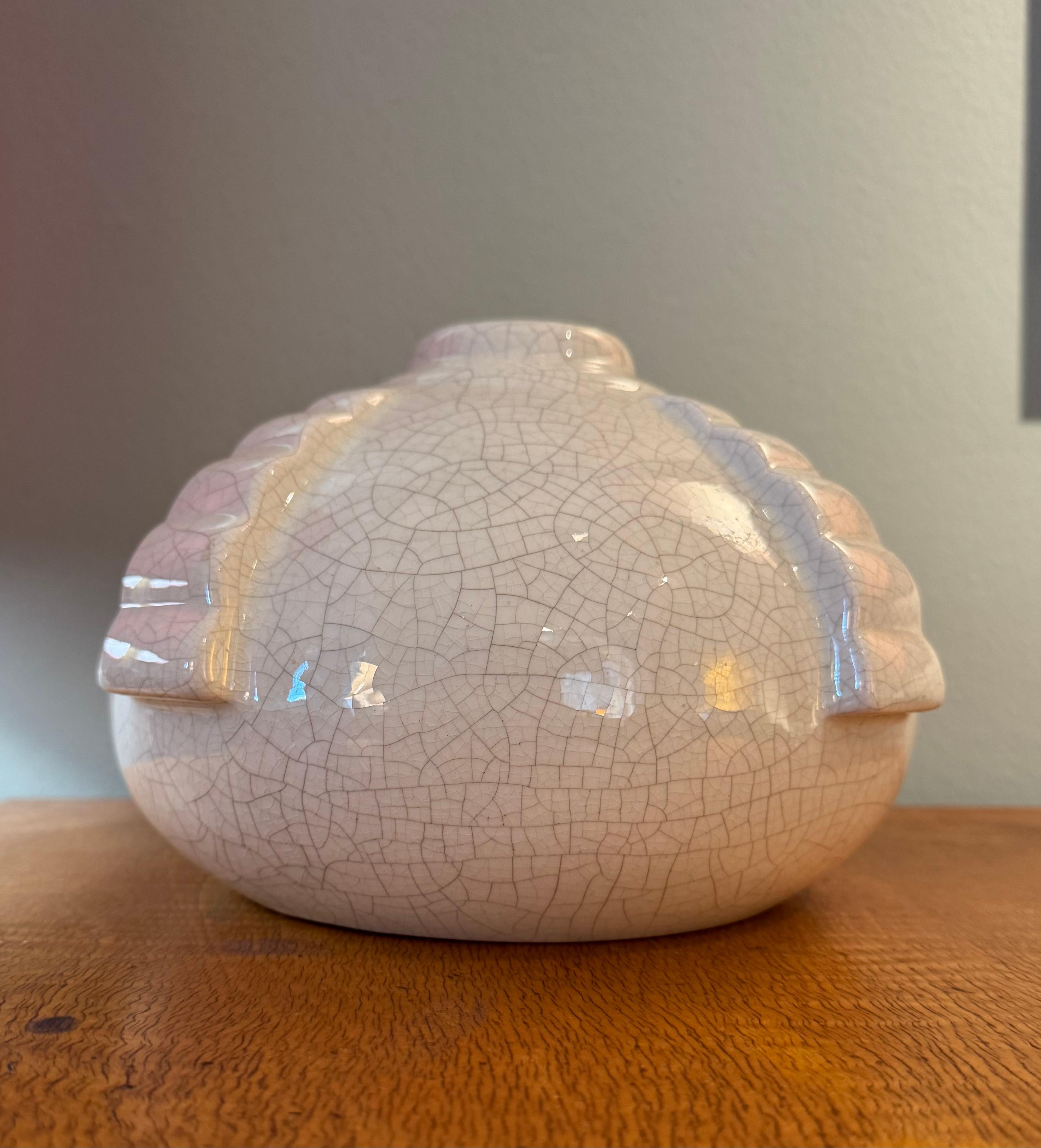 Keramikvase Craquele, Frankreich 1930 (Art déco) im Angebot