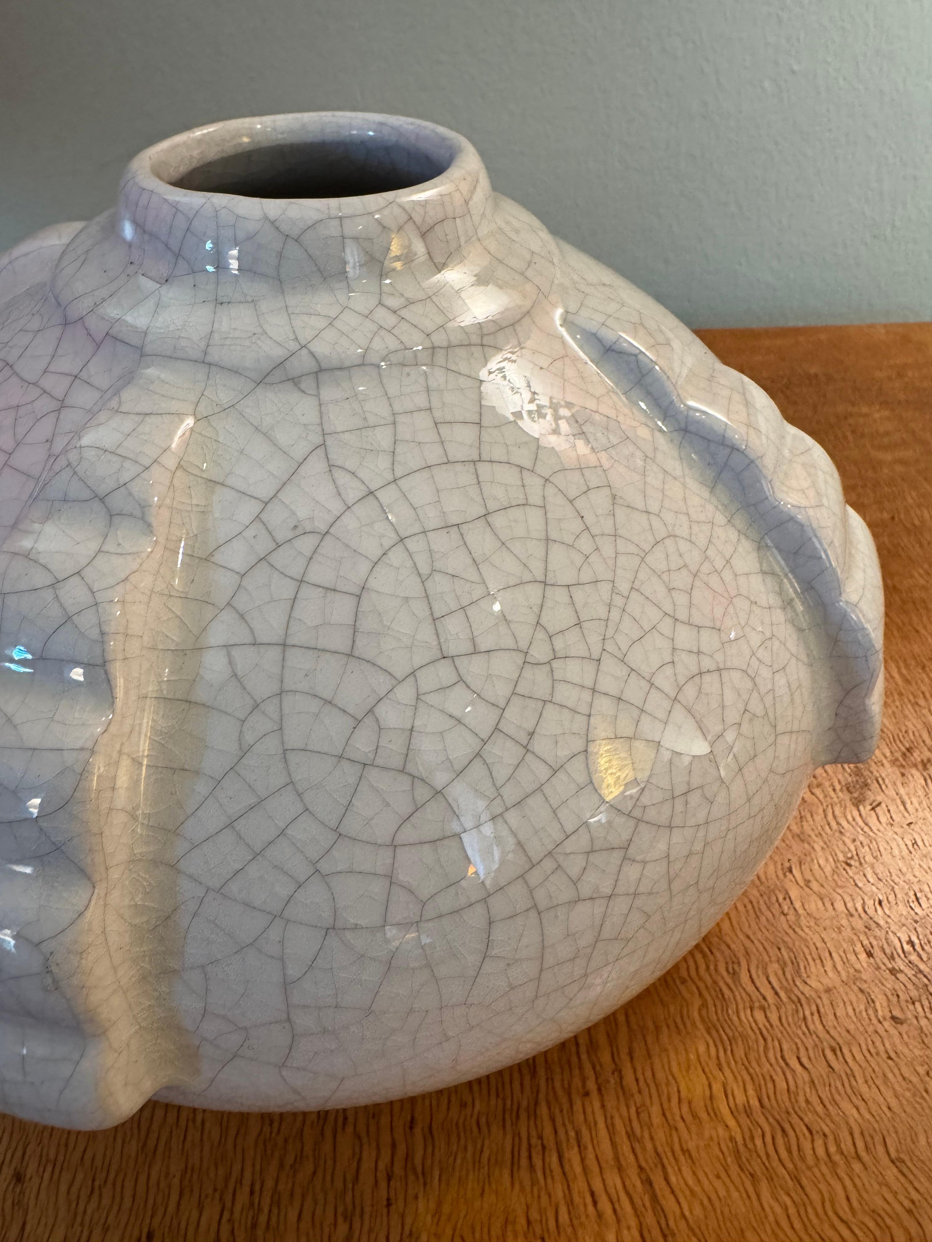 Keramikvase Craquele, Frankreich 1930 im Zustand „Gut“ im Angebot in Milan, IT
