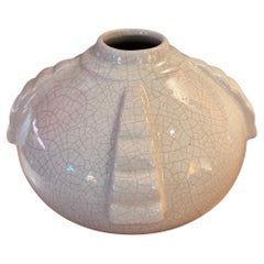 Keramikvase Craquele, Frankreich 1930