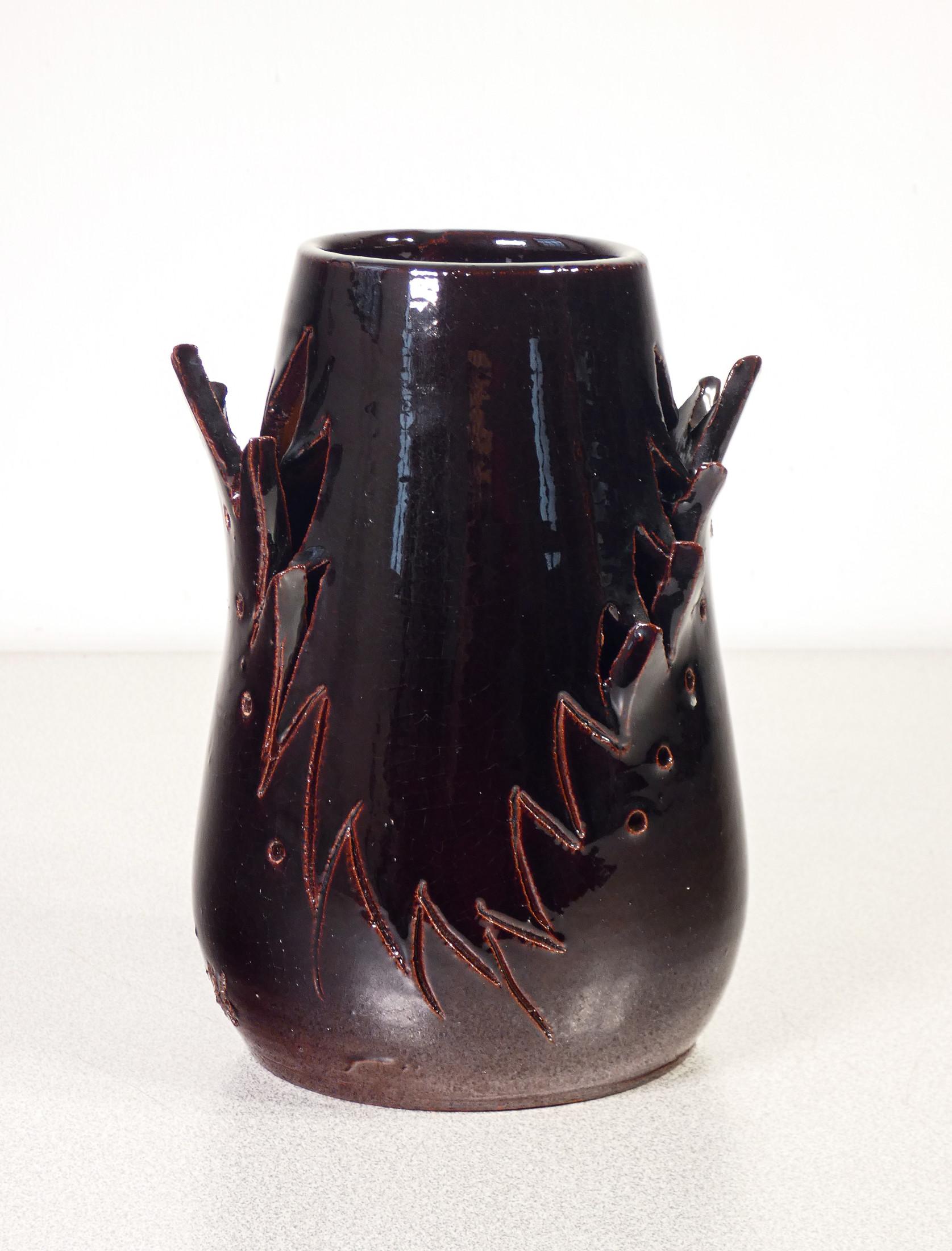 Ceramic vase, design Marco SILOMBRIA for G.M.A. 1903. Italy, 1996 In Good Condition For Sale In Torino, IT