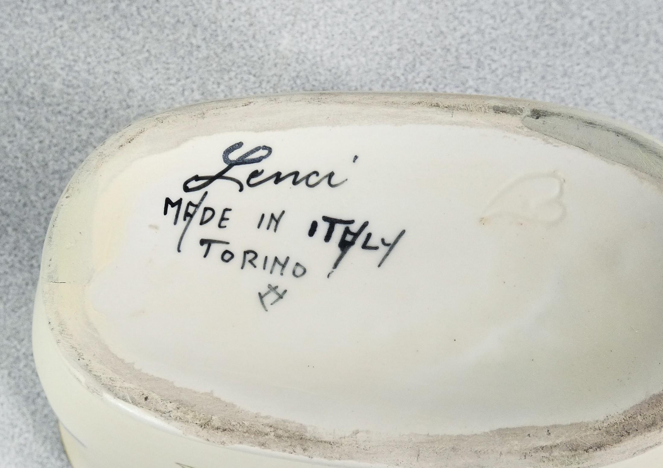 Vase en céramique peint à la main LENCI Turin. Italie, années 30 en vente 3