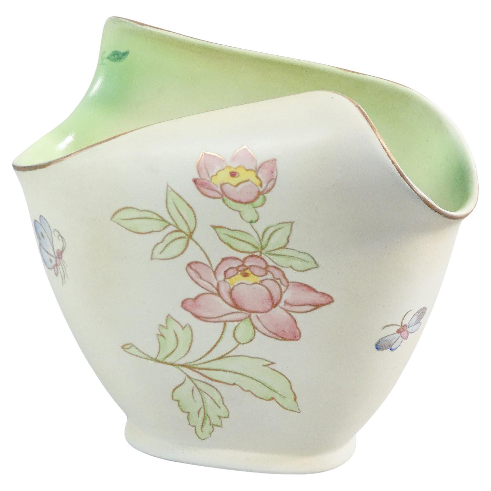 Vase en céramique peint à la main LENCI Turin. Italie, années 30
