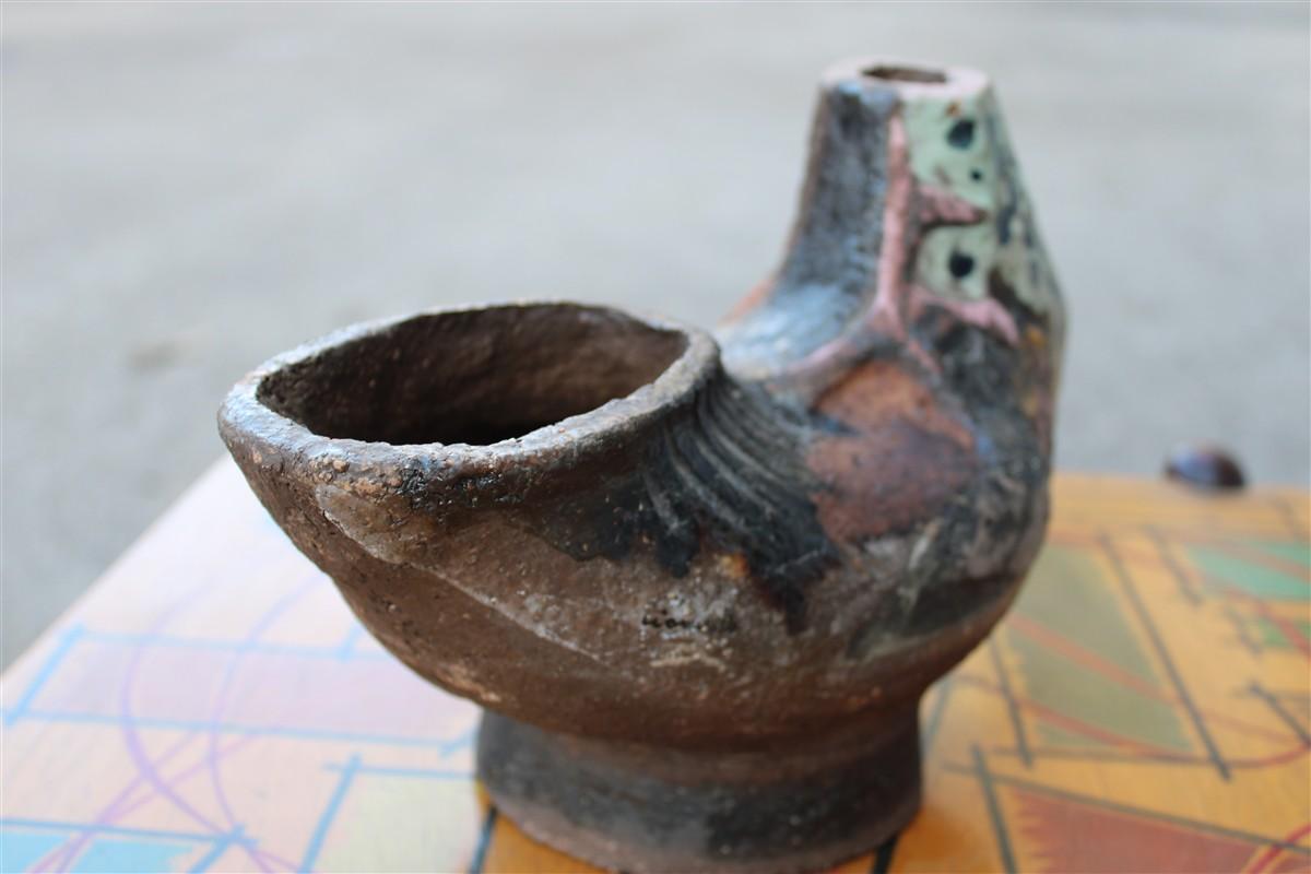 Mid-20th Century Vase en céramique de style Sardo italien du milieu du siècle Fancello Edina Altara 1950s en vente