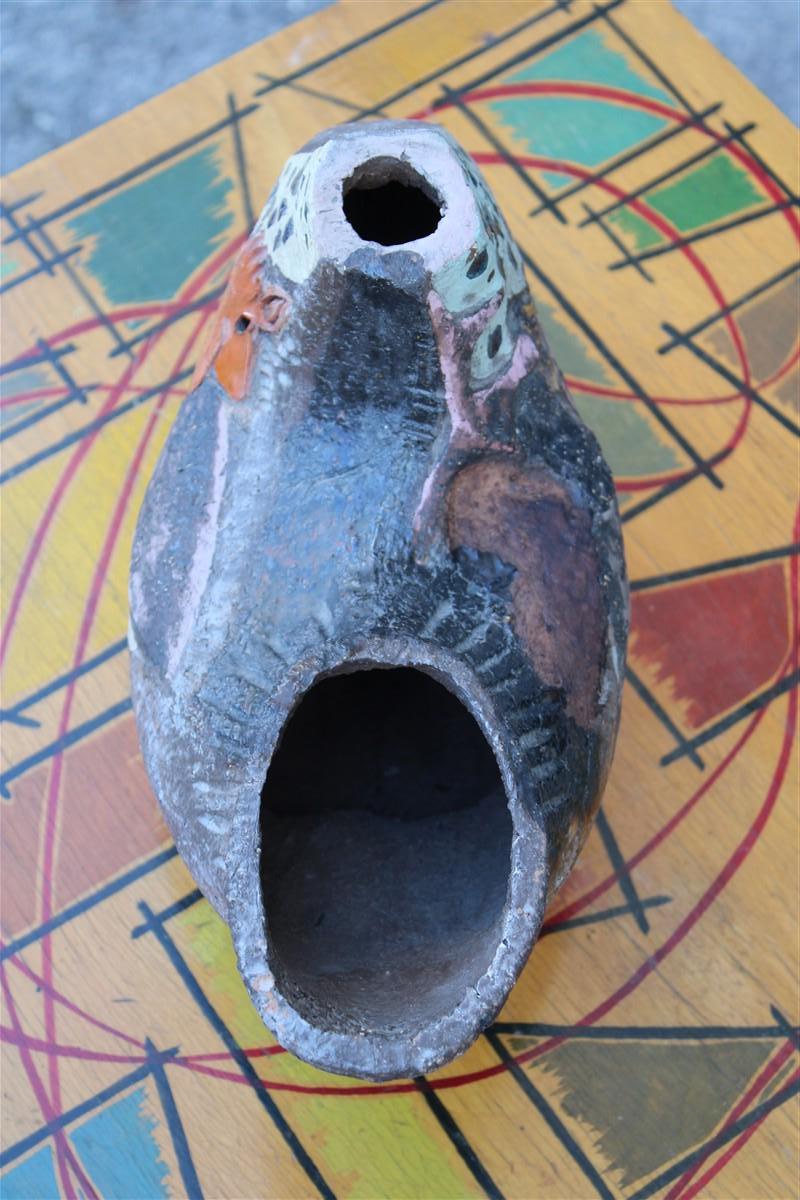Céramique Vase en céramique de style Sardo italien du milieu du siècle Fancello Edina Altara 1950s en vente
