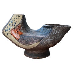 Italian Mid-century Sardo style ceramic vase Fancello Edina Altara 1950s