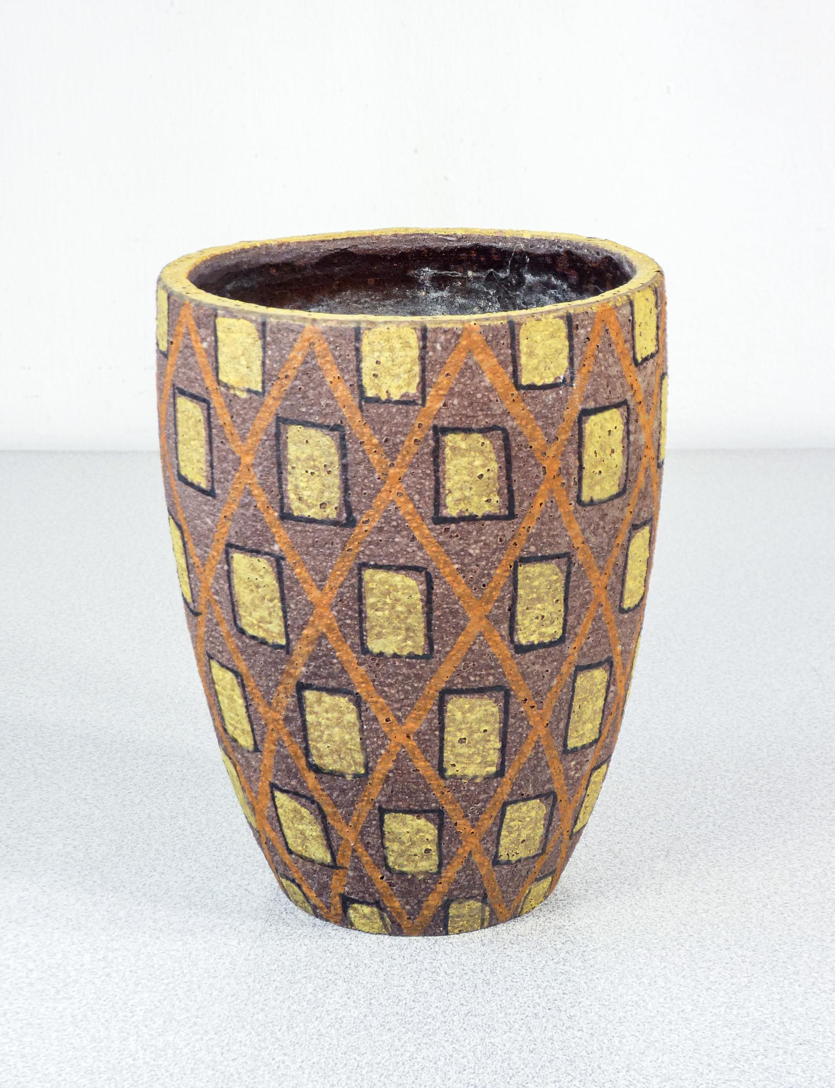 Vaso in ceramica, design di Aldo LONDI per Bitossi. Italia, Anni 50/60 In condizioni buone in vendita a Torino, IT
