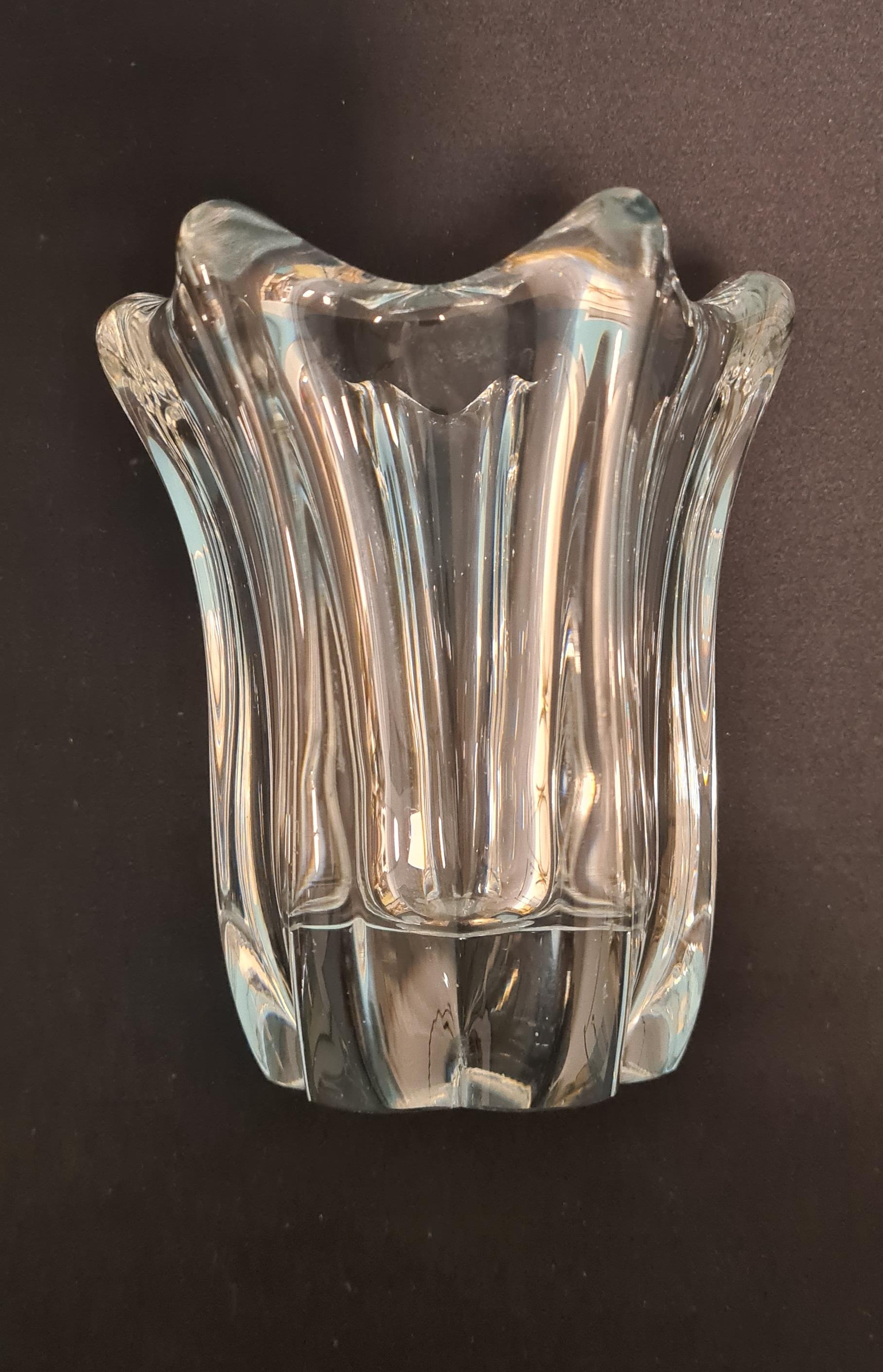 Late 20th Century Vaso in Cristallo di Daum France For Sale