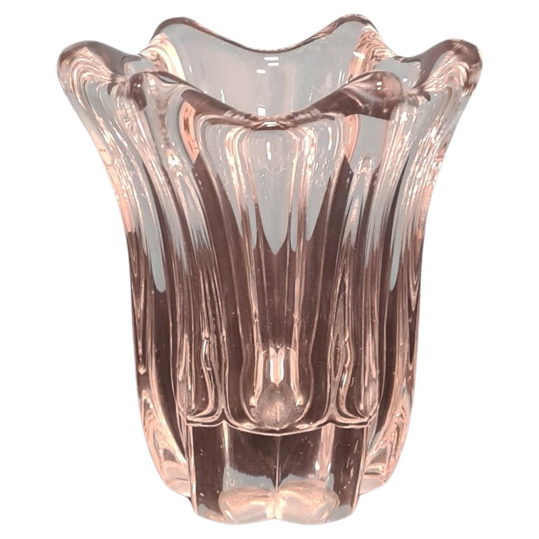 Vaso in Cristallo di Daum France For Sale