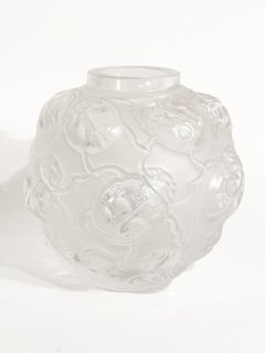 Lalique 'Ladybird' Crystal Vase 1980s