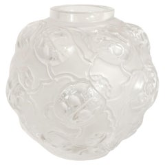 Lalique 'Ladybird' Crystal Vase 1980s