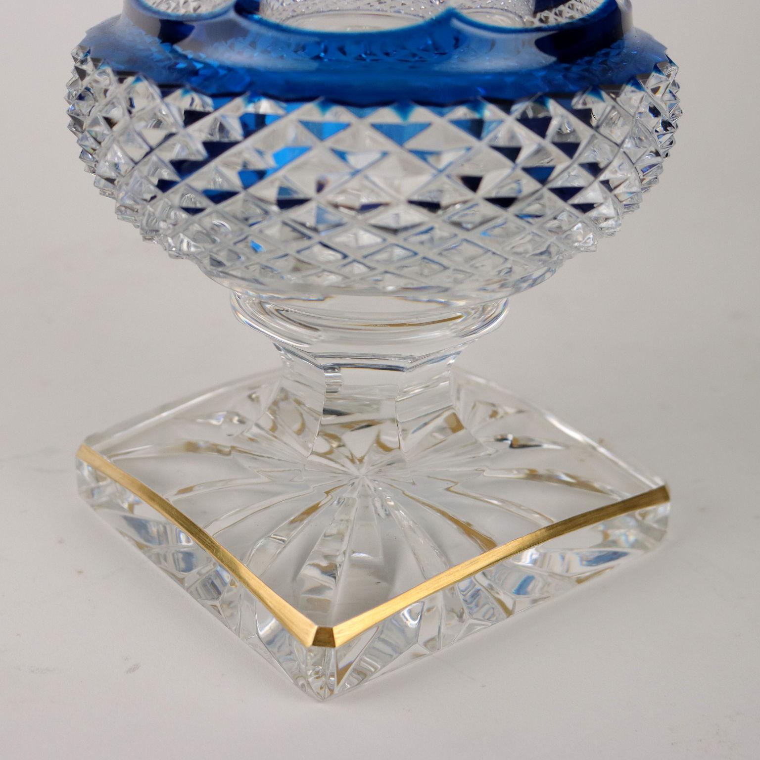 Mid-20th Century Crystal Vase Saint Louis France Second Half 20th Century For Sale
