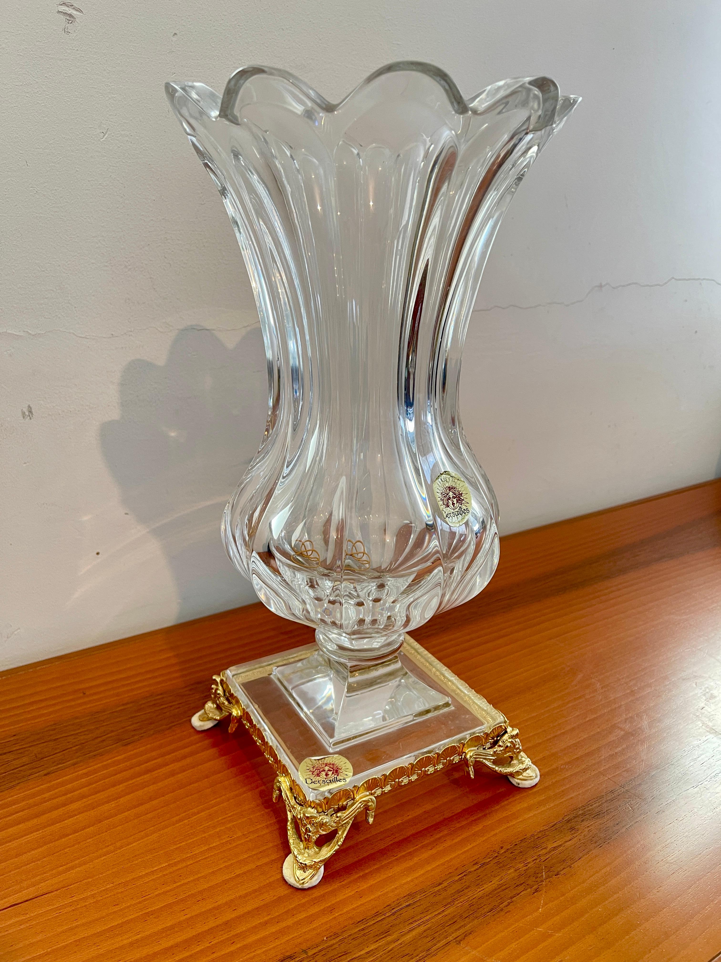 Vaso in cristallo transparente stile Art vannes 1950 in vendita 3
