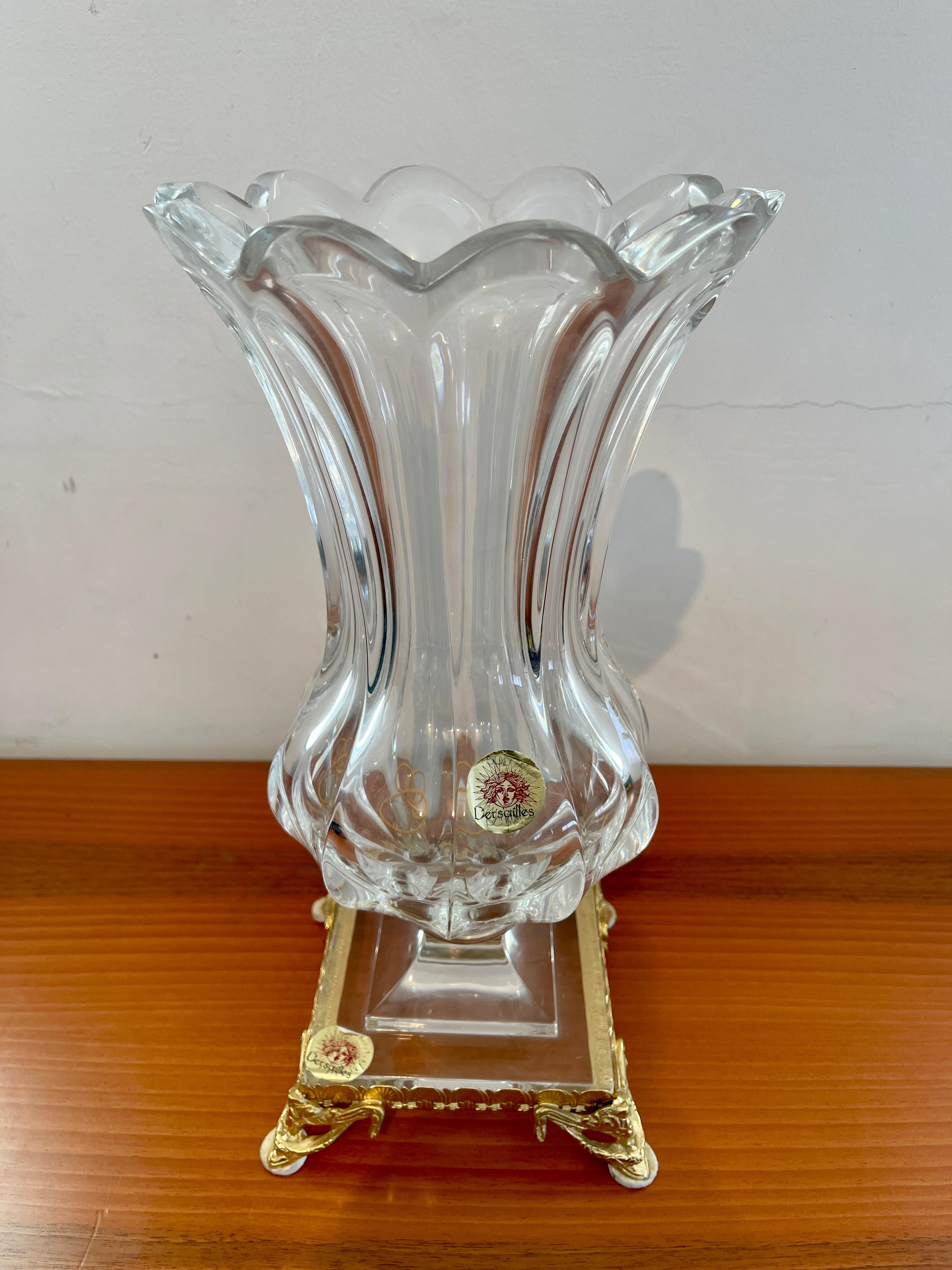 Vaso in cristallo transparente stile Art vannes 1950 In condizioni buone in vendita a Cantù, IT