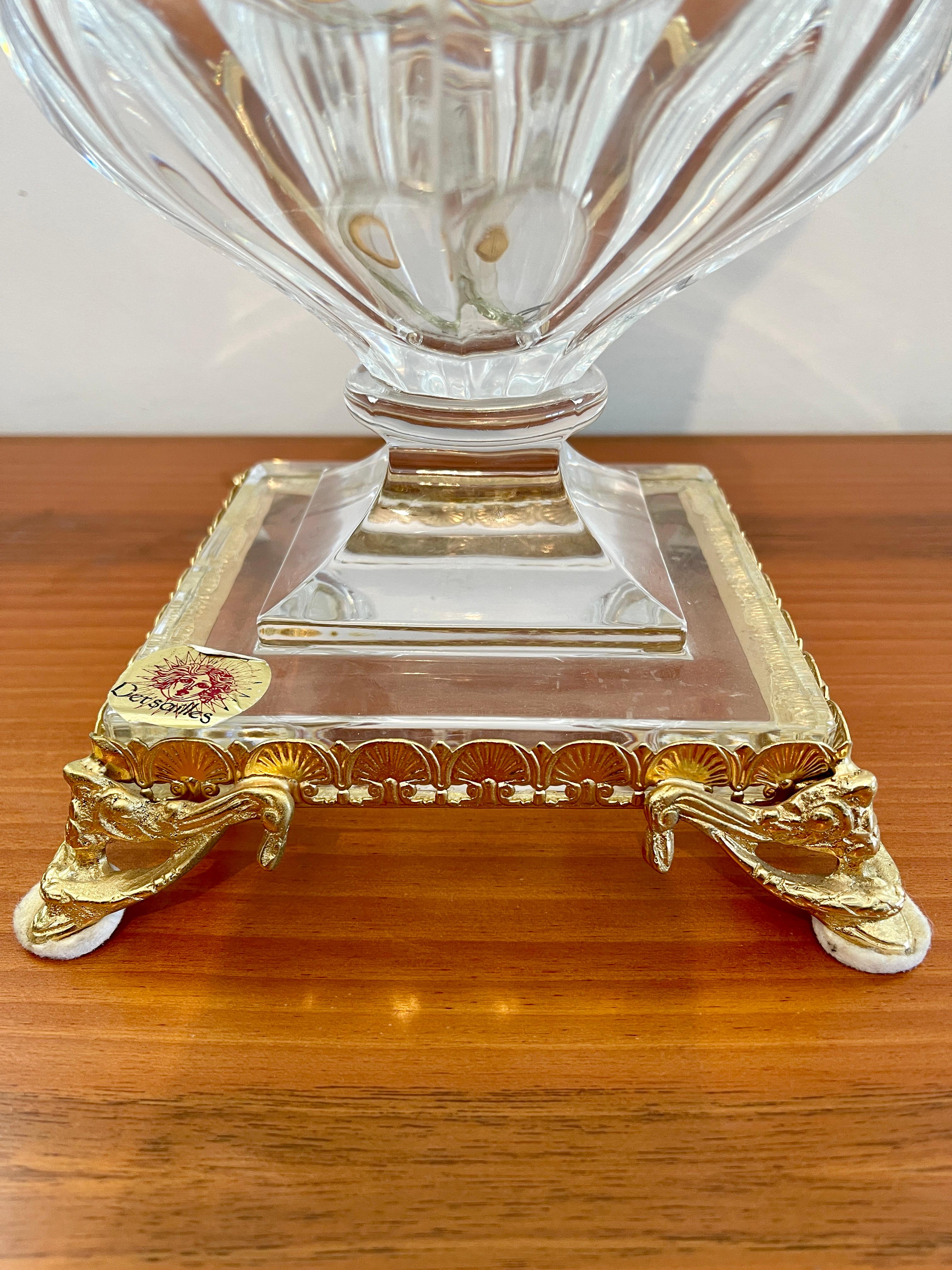 Vaso in cristallo transparente stile Art vannes 1950 in vendita 1