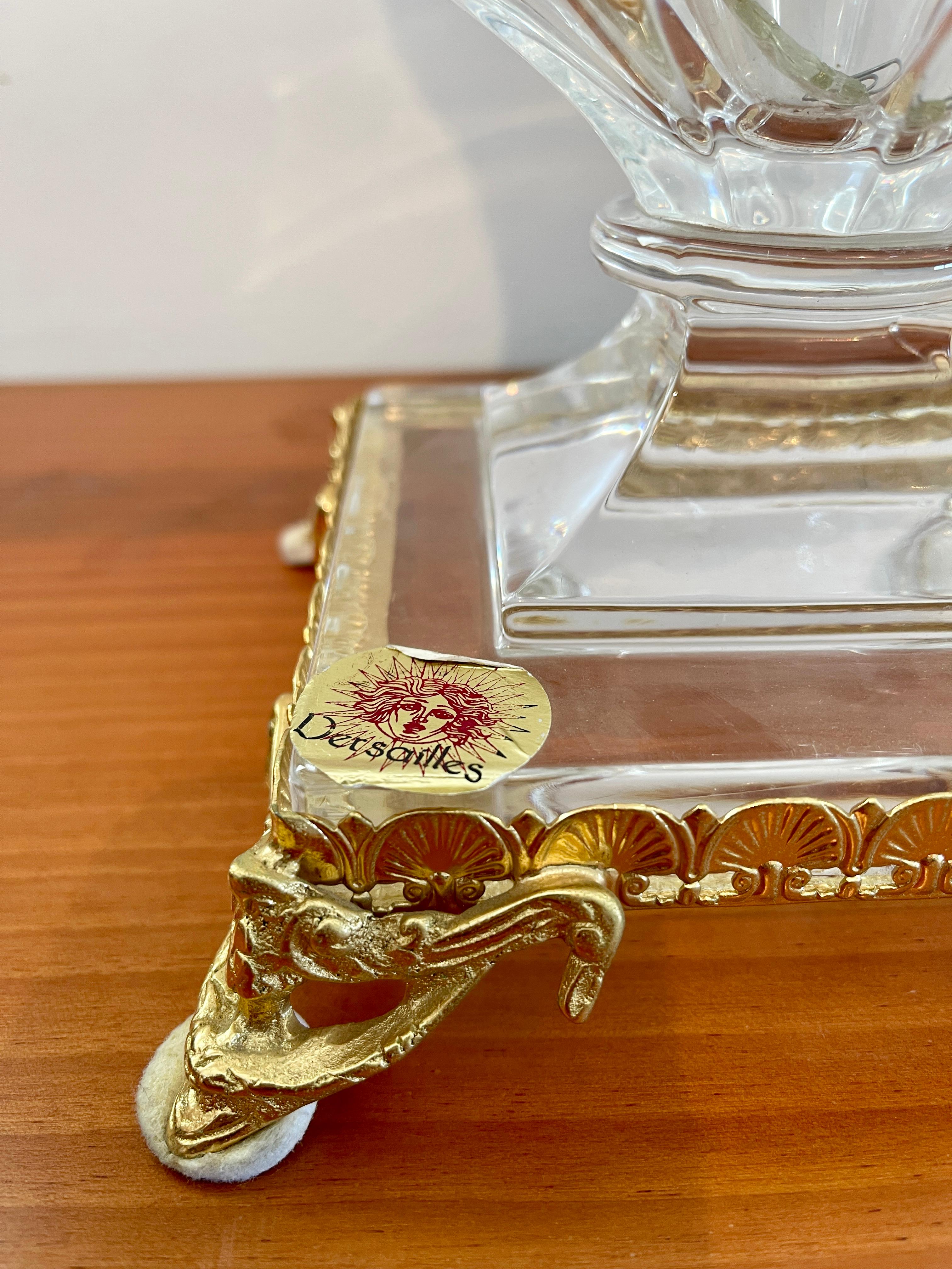 Vaso in cristallo transparente stile Art vannes 1950 in vendita 2
