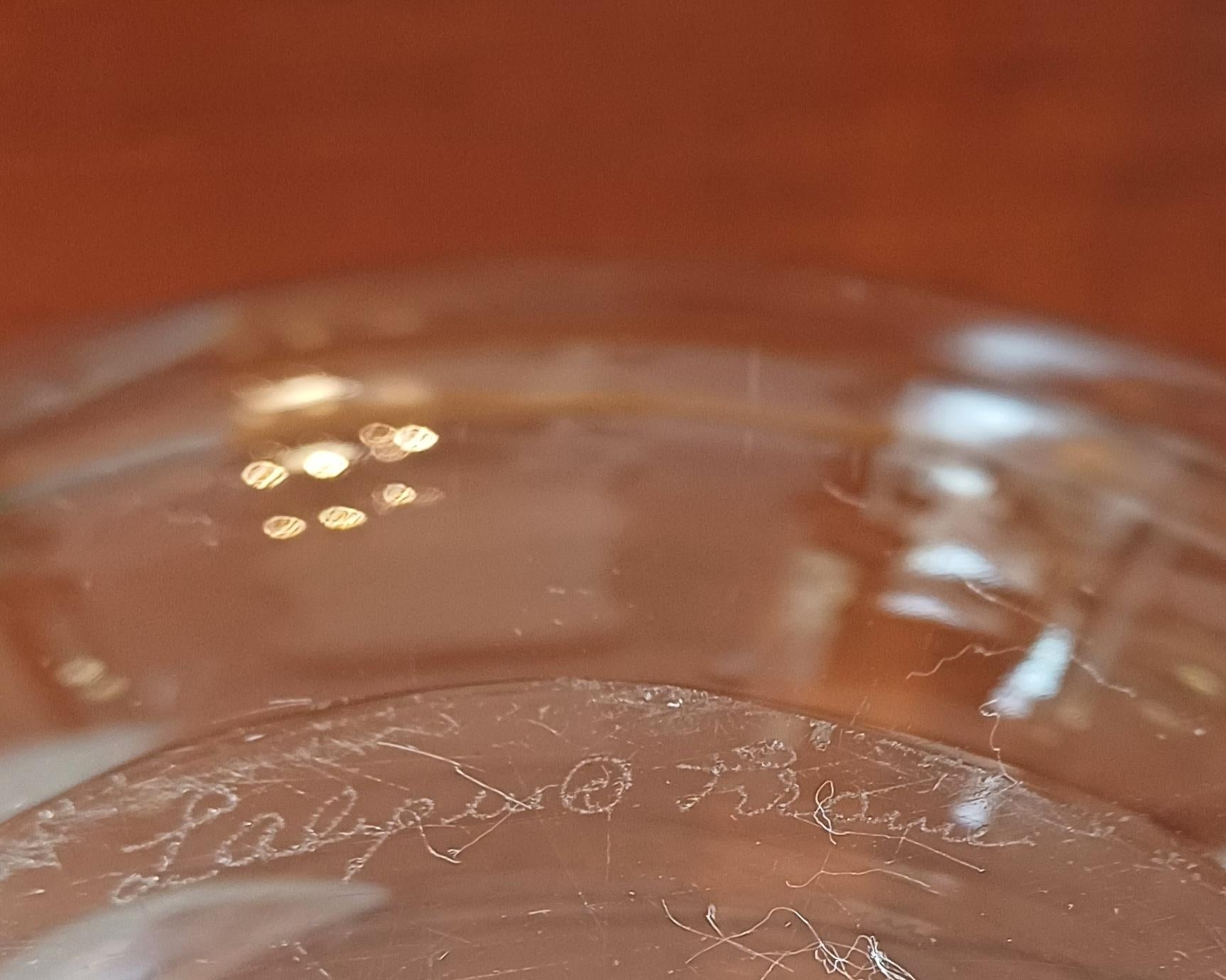 Lalique France transparent crystal vase model Orchid 2