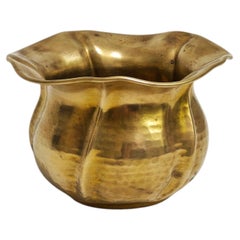 Vase aus handgehämmertem Messing von Cognolato, Mid-Century Modern, Italien, 1950