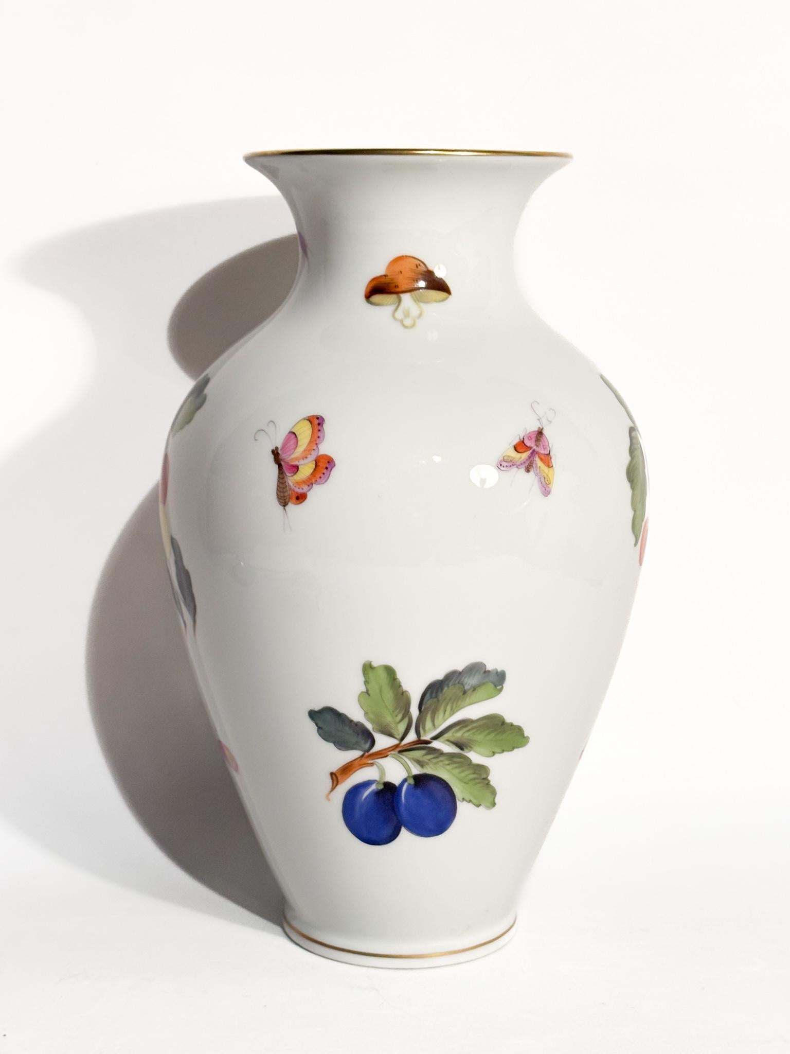 Vaso in Porcellana di Herend Market Garden Anni 80 In condizioni buone in vendita a Milano, MI