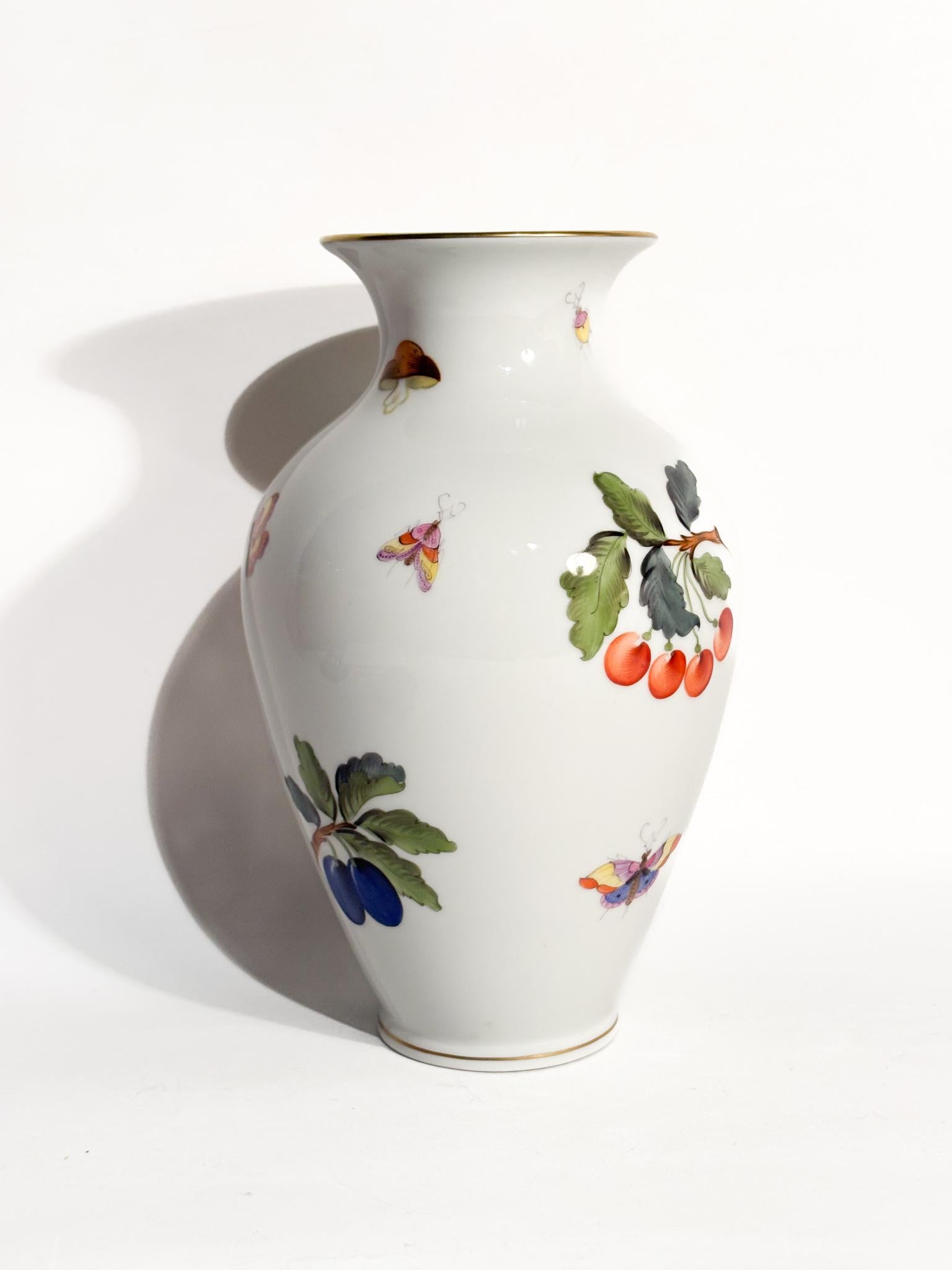 Fine XX secolo Vaso in Porcellana di Herend Market Garden Anni 80 in vendita