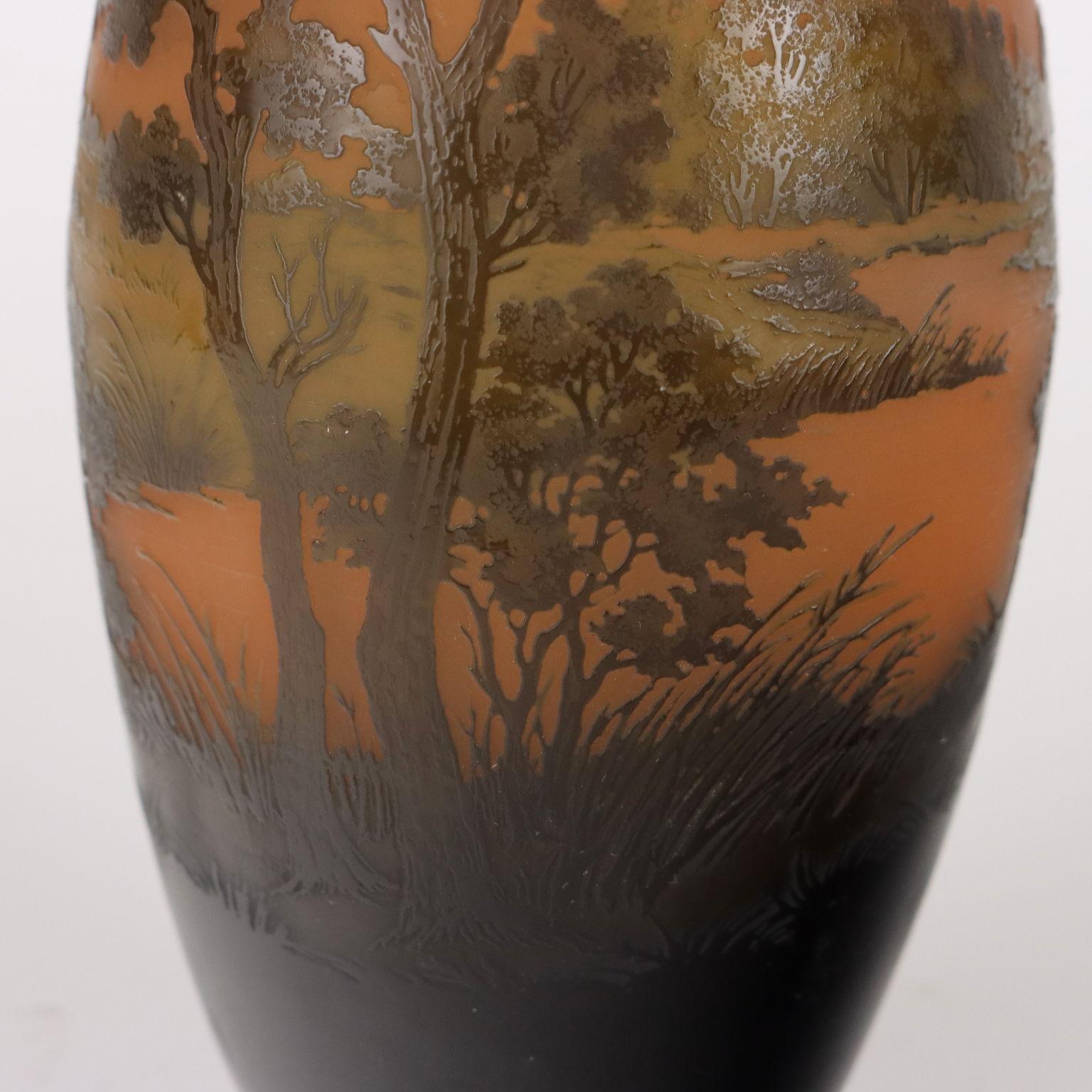 Mid-Century Modern D'Argental Style Vase, France 20th Century For Sale