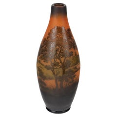 Antique D'Argental Style Vase, France 20th Century