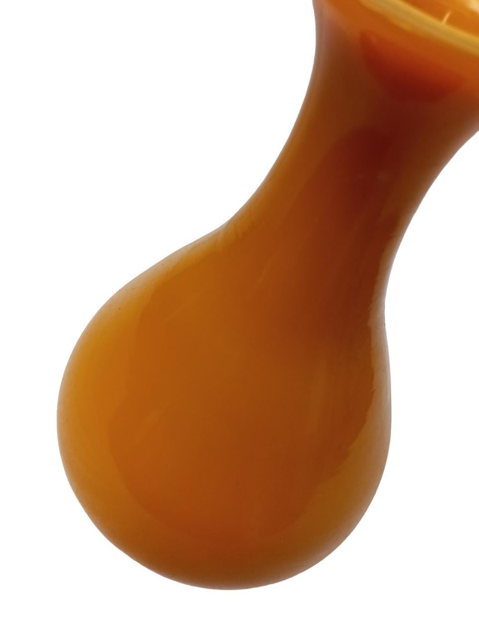 20th Century Vase en verre épais, ocre jaune, Pékin/Chine, sec. XX en vente