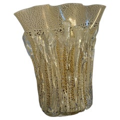 Artistic Murano glass vase by Sergio Costantini, hand-blown