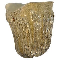 Artistic Murano glass vase by Sergio Costantini, hand-blown