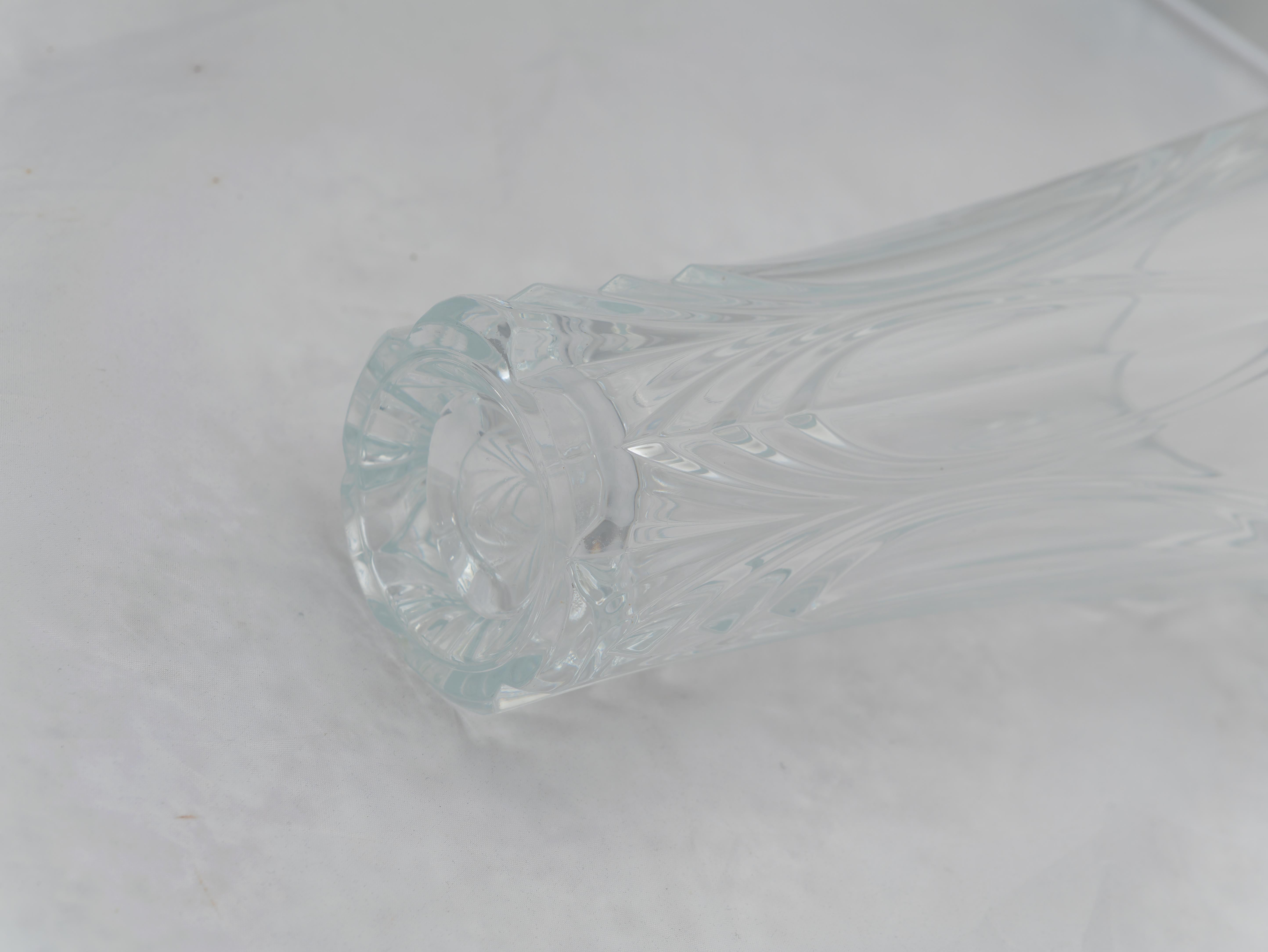 Italian Transparent art glass vase, 1960s For Sale