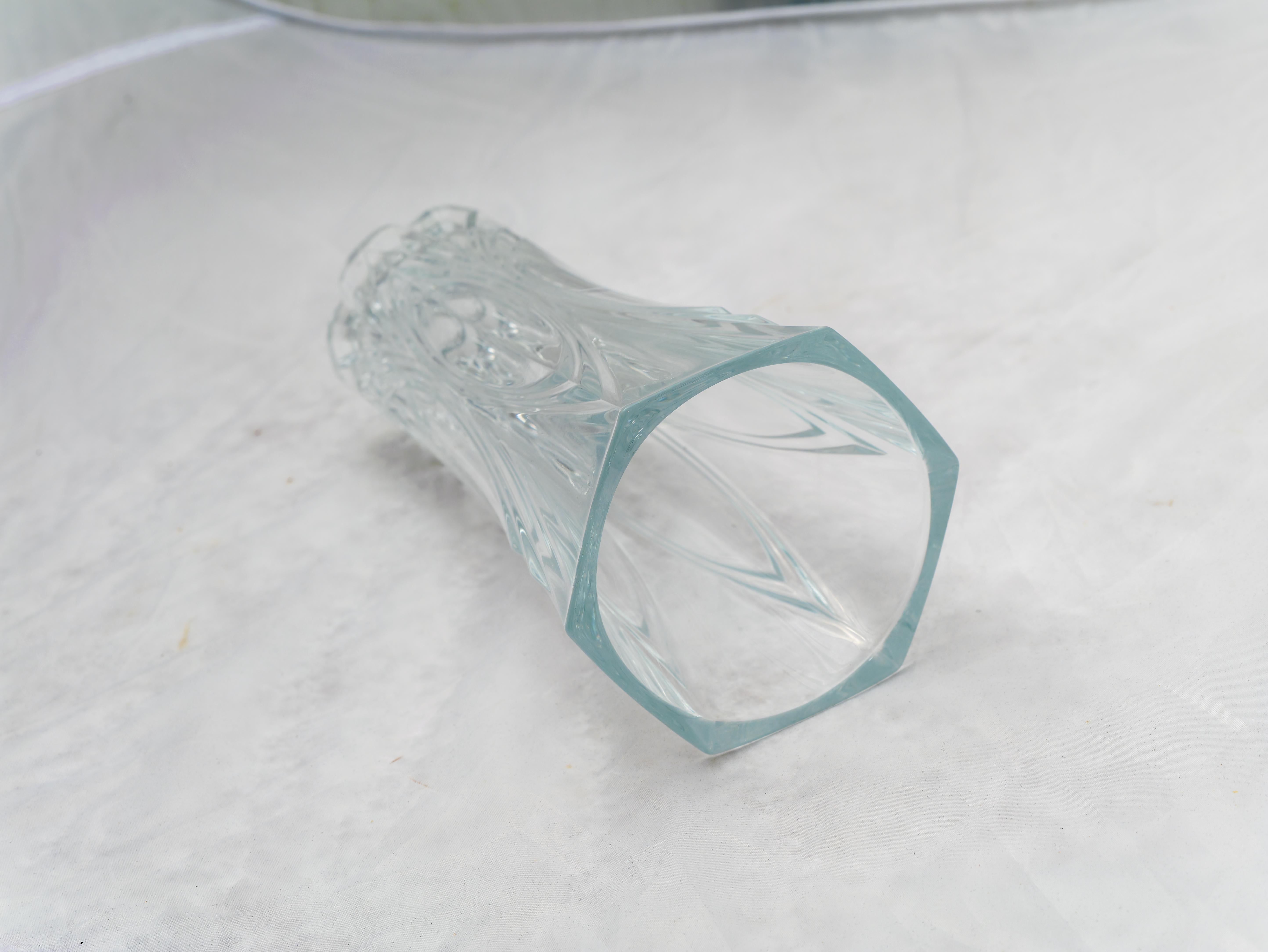 Mid-20th Century Transparent art glass vase, 1960s For Sale
