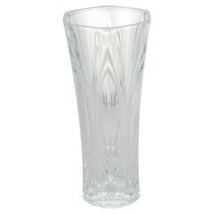 Vaso in vetro artistico trasparente, Anni '60