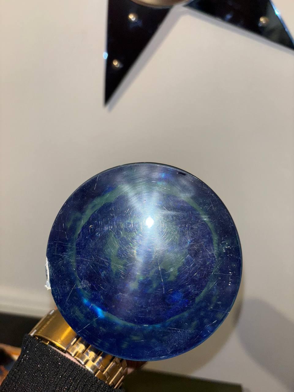 Fatto a mano Vaso in vetro Bohemia Crystal Cecoslovacchia 60's in vendita