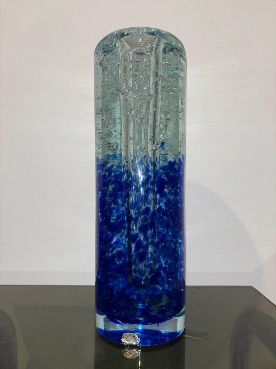 Vaso in vetro Bohemia Crystal Cecoslovacchia 60's In condizioni discrete in vendita a Palermo, IT