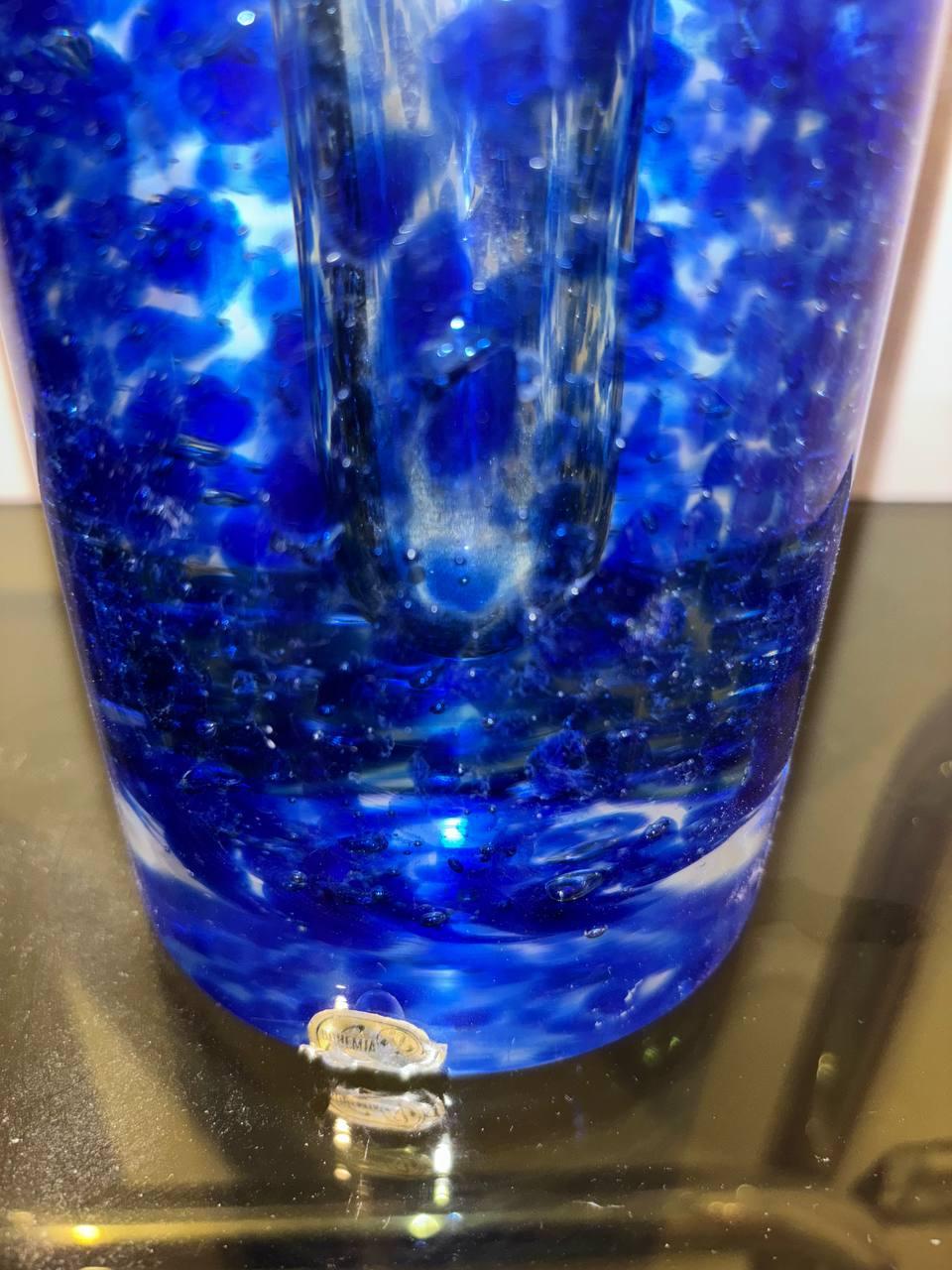 Mid-20th Century Vaso in vetro Bohemia Crystal Cecoslovacchia 60's in vendita