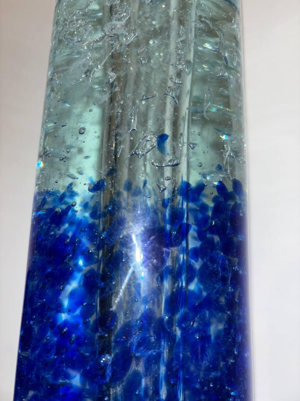 Acciaio Vaso in vetro Bohemia Crystal Cecoslovacchia 60's in vendita