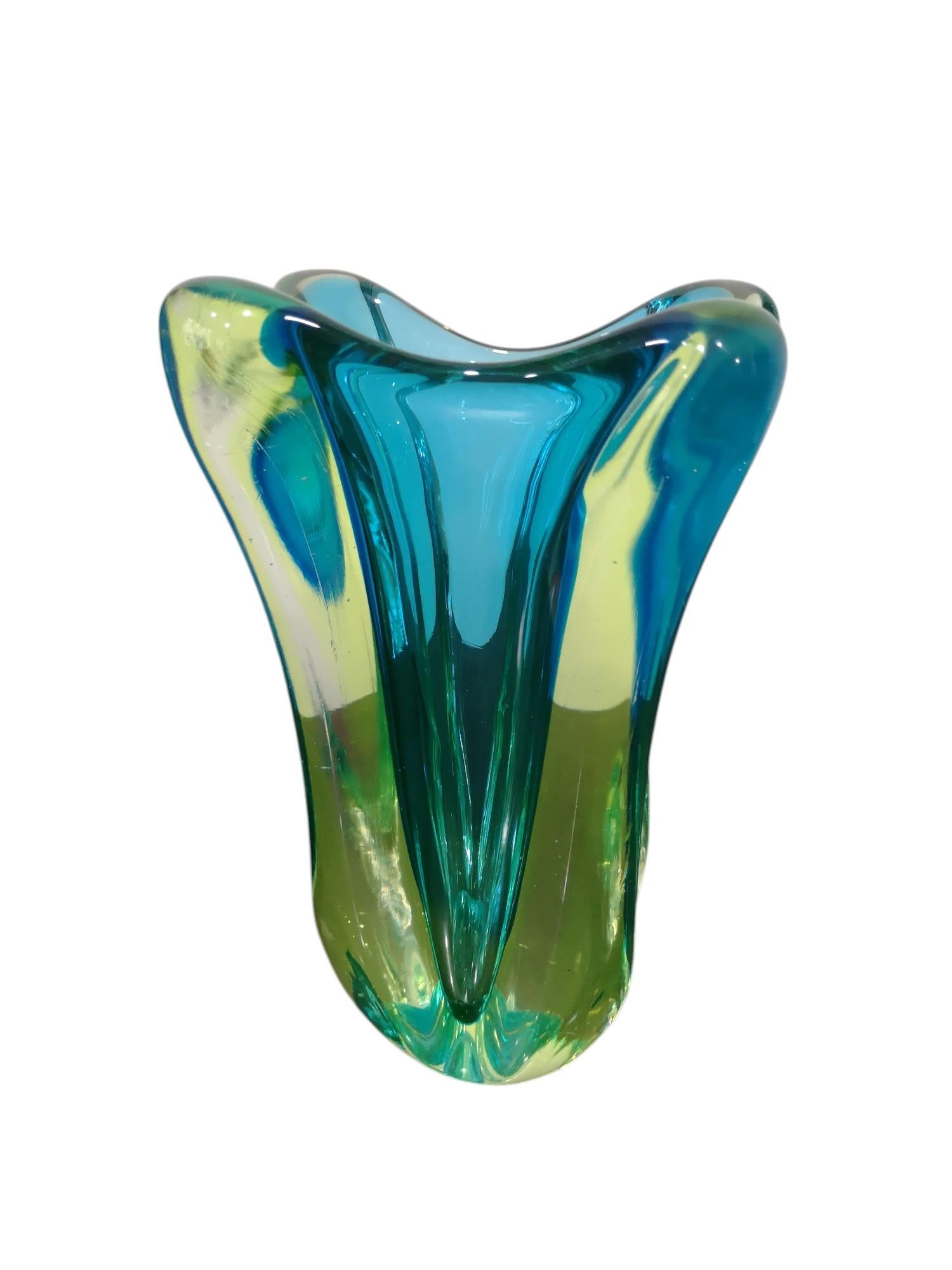 Italian Vaso In Vetro Di Murano Anni 60 in vendita