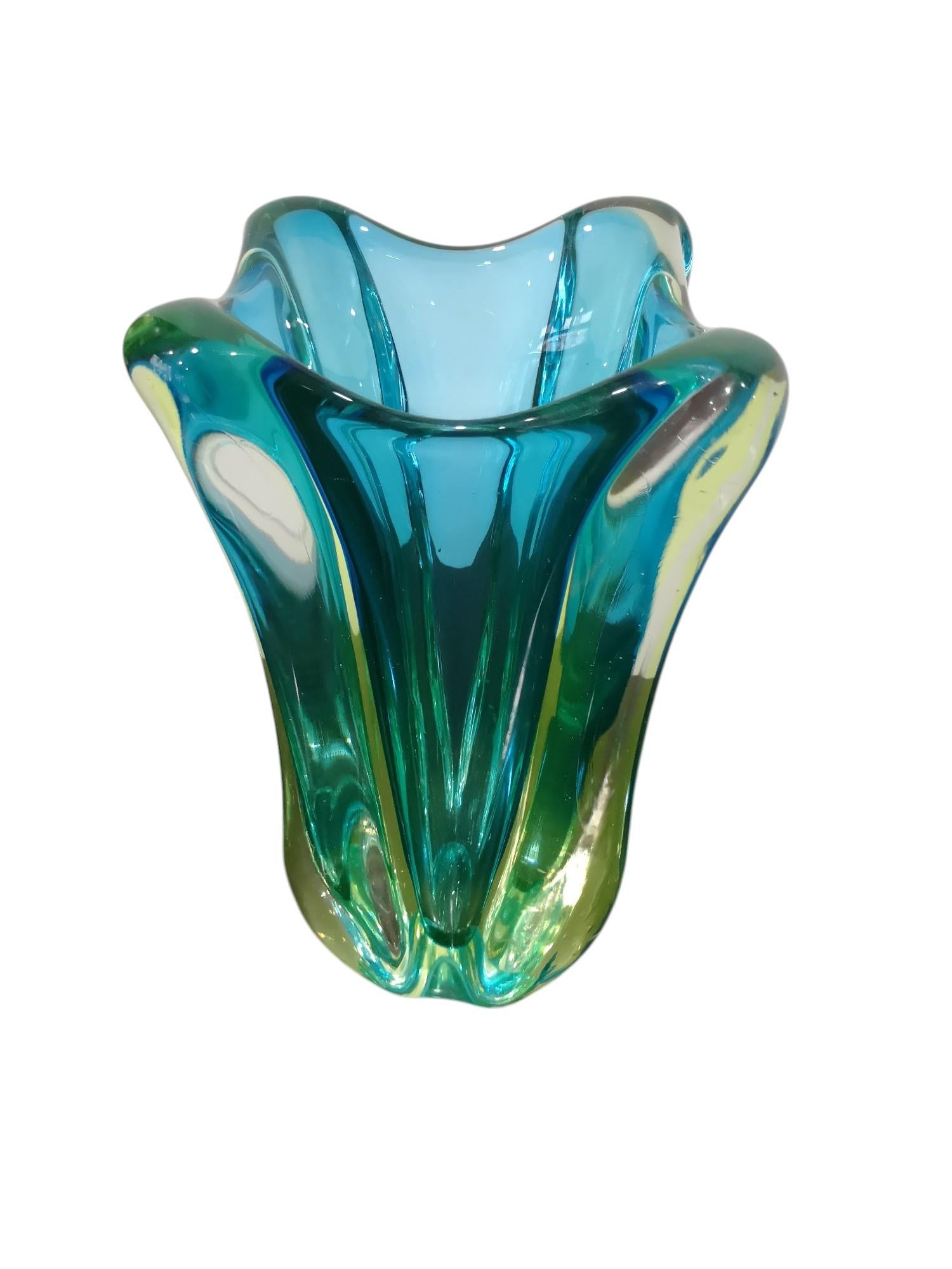 Vetro di Murano Vaso In Vetro Di Murano Anni 60 in vendita